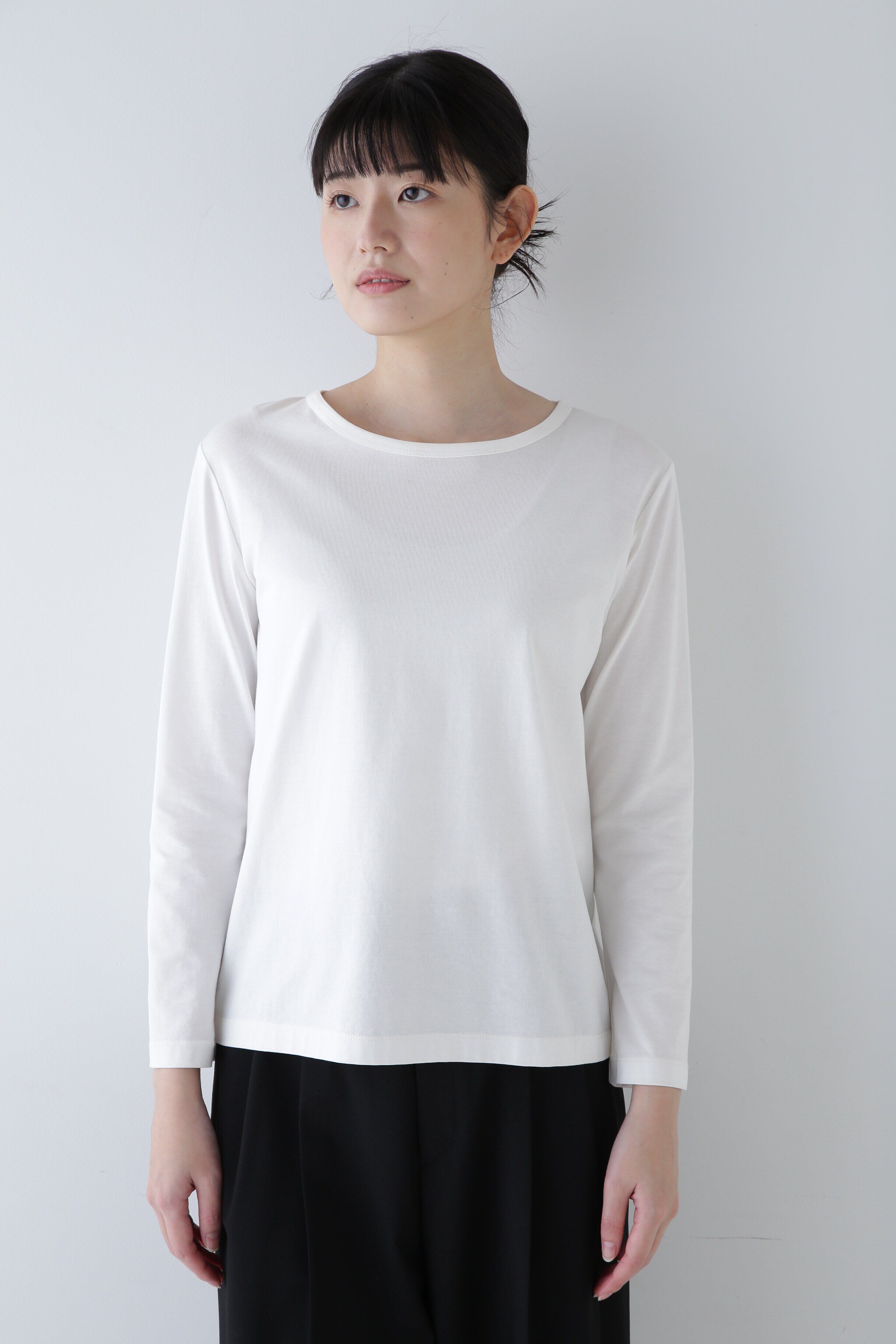  「オーガニック綿天竺長袖Ｔシャツ」|Tシャツ・カットソー|