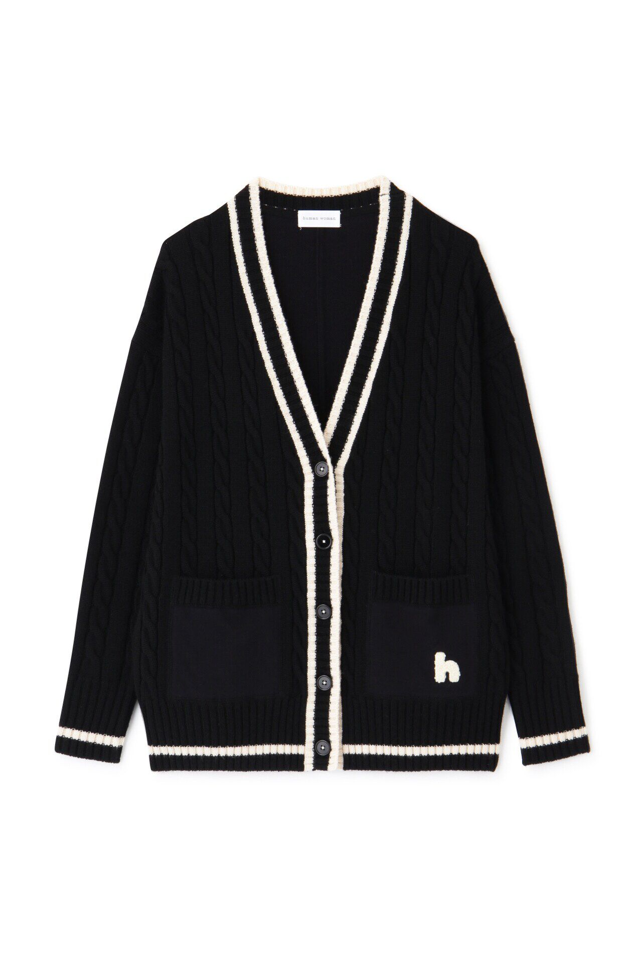  「◆裏毛コンビプレッピーカーディガン」|ニット・セーター|