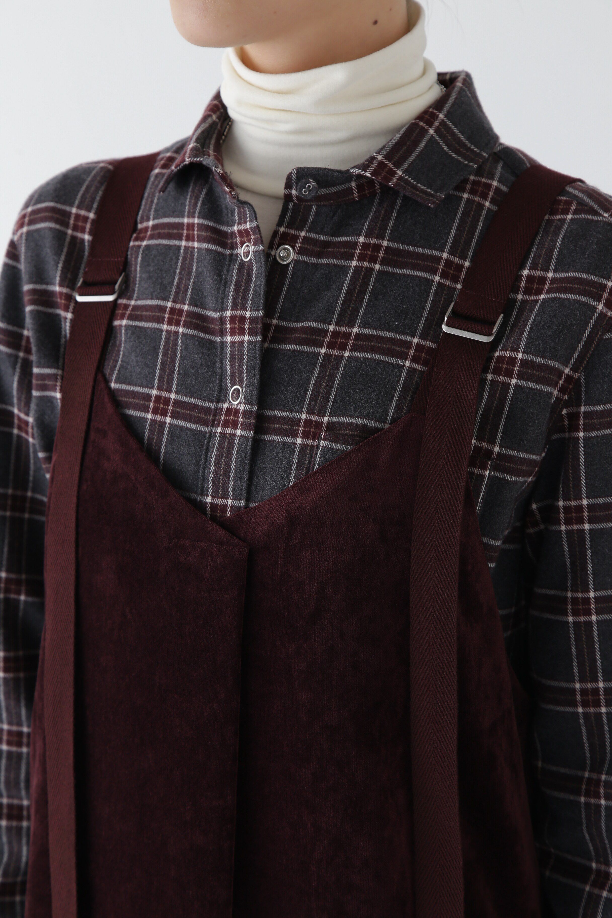  「◆ストレッチ別珍キャミワンピース」|ワンピース|