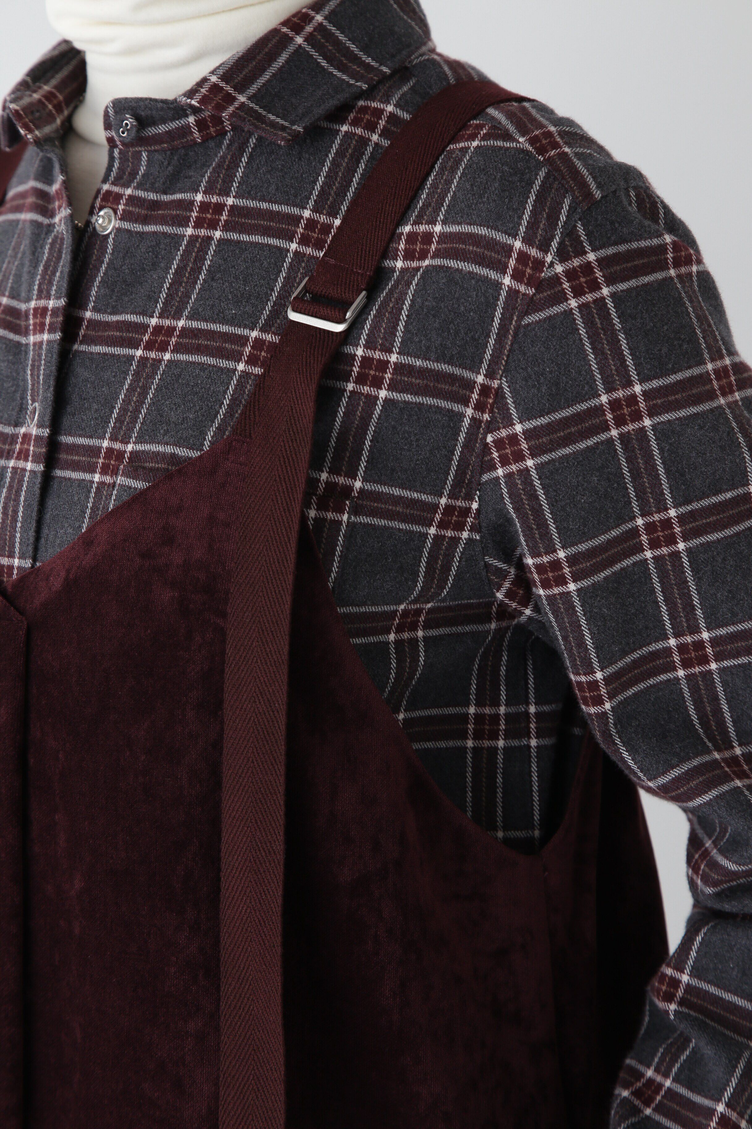  「◆ストレッチ別珍キャミワンピース」|ワンピース|