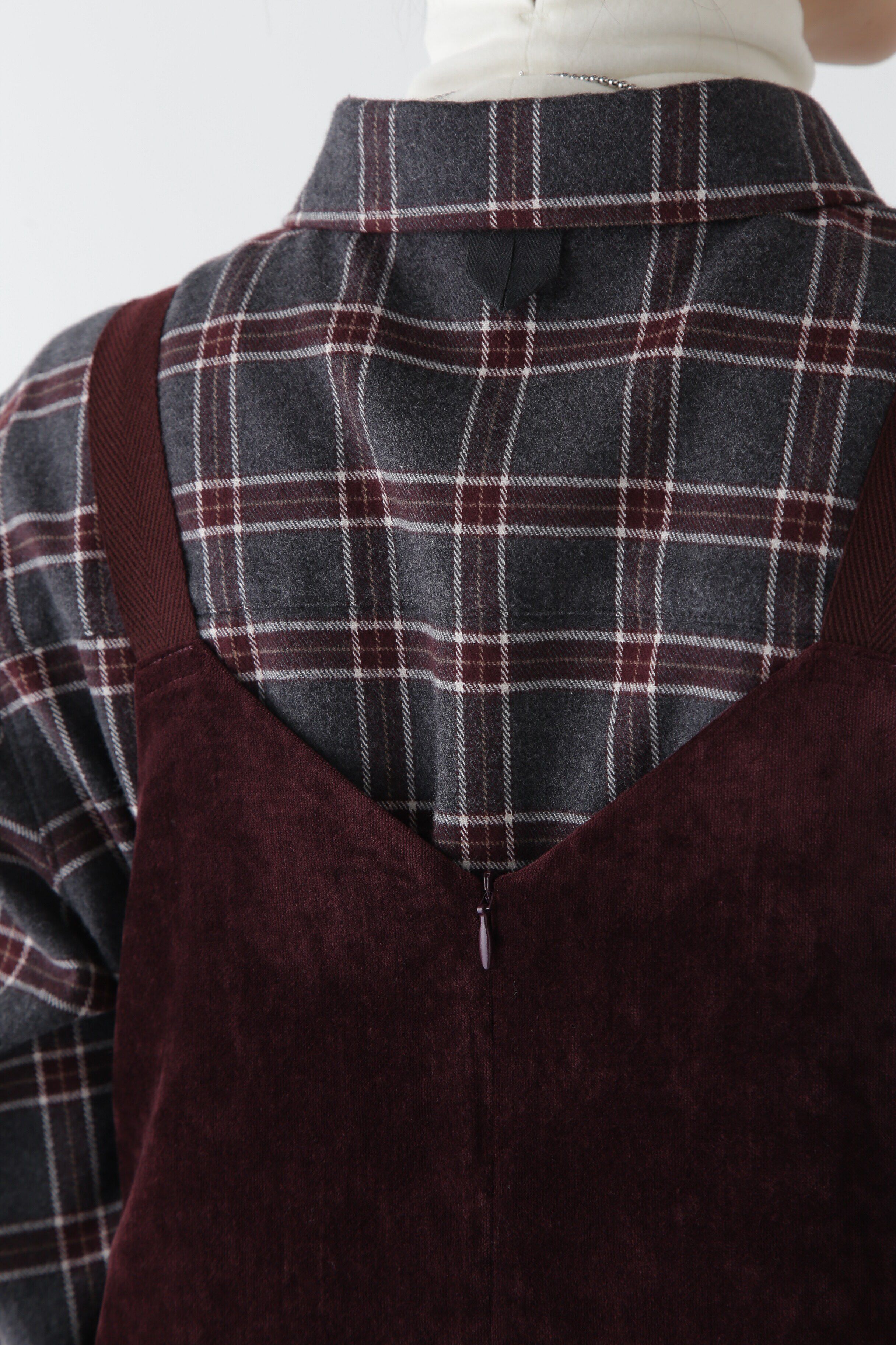  「◆ストレッチ別珍キャミワンピース」|ワンピース|