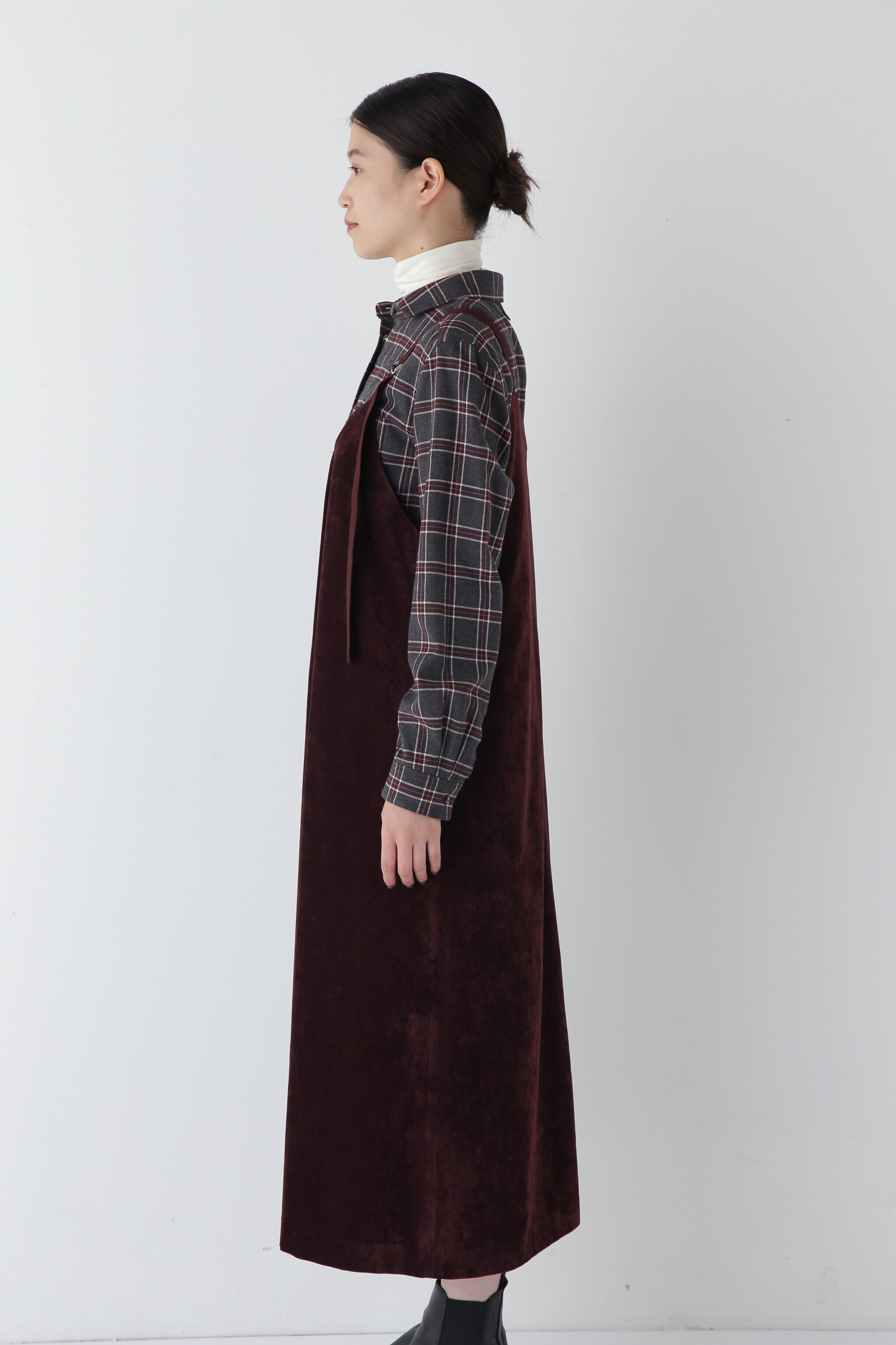  「◆ストレッチ別珍キャミワンピース」|ワンピース|