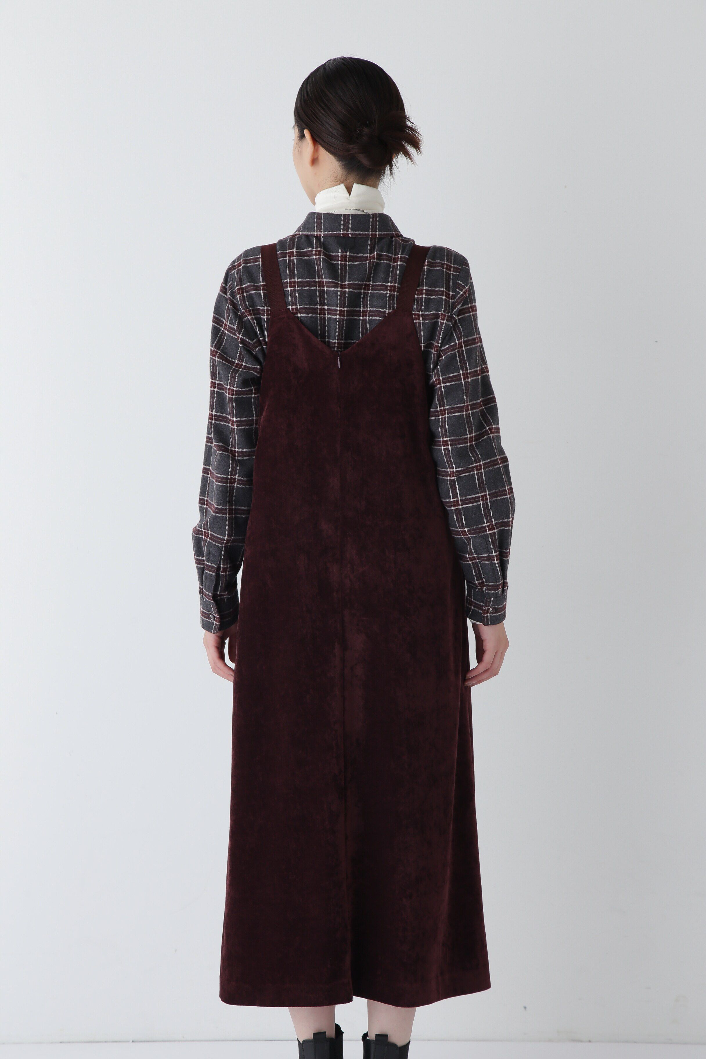  「◆ストレッチ別珍キャミワンピース」|ワンピース|