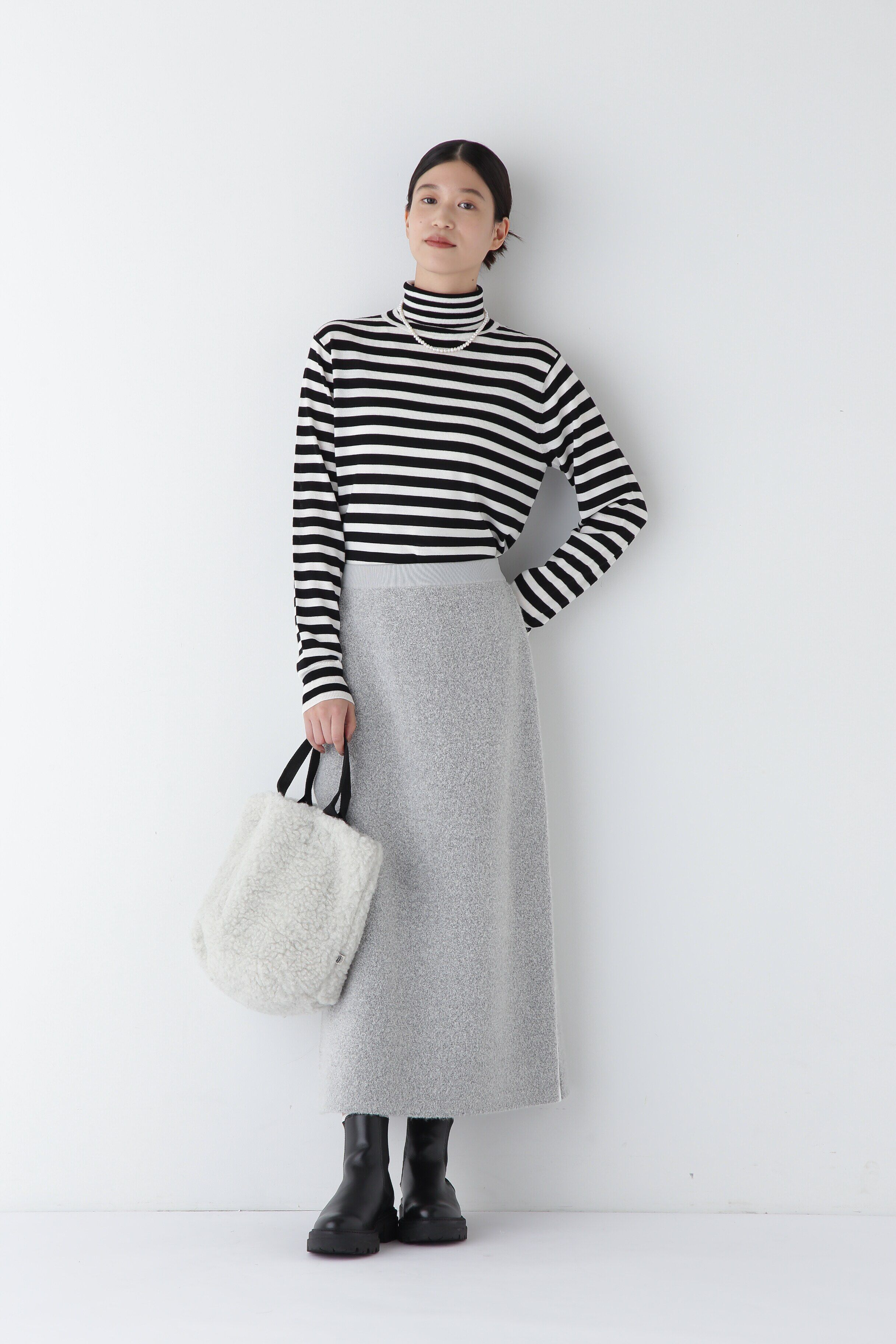  「◆ウールベーシックボーダータートルニットプルオーバー」|ニット・セーター|