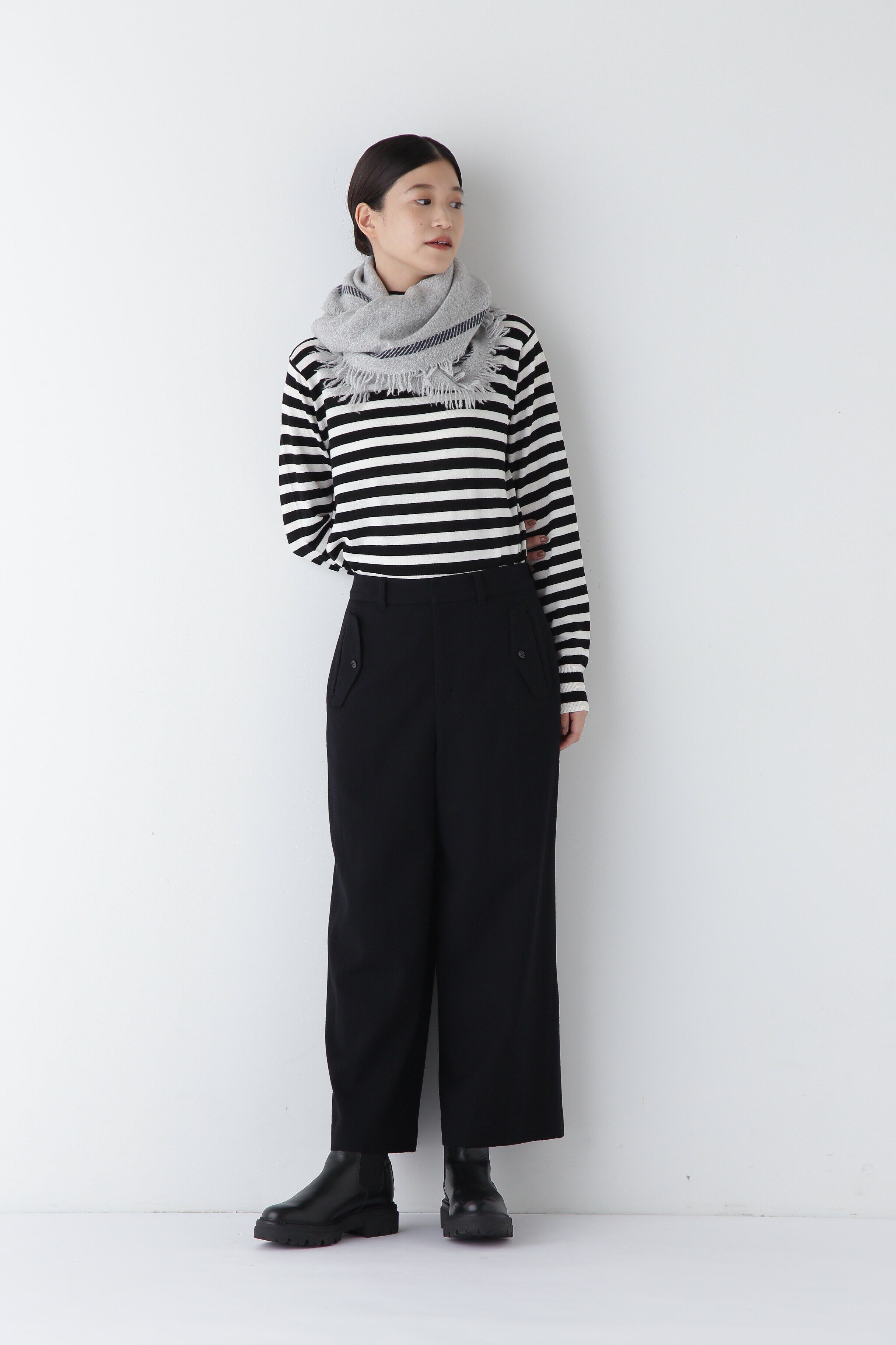  「◆ウールベーシックボーダータートルニットプルオーバー」|ニット・セーター|