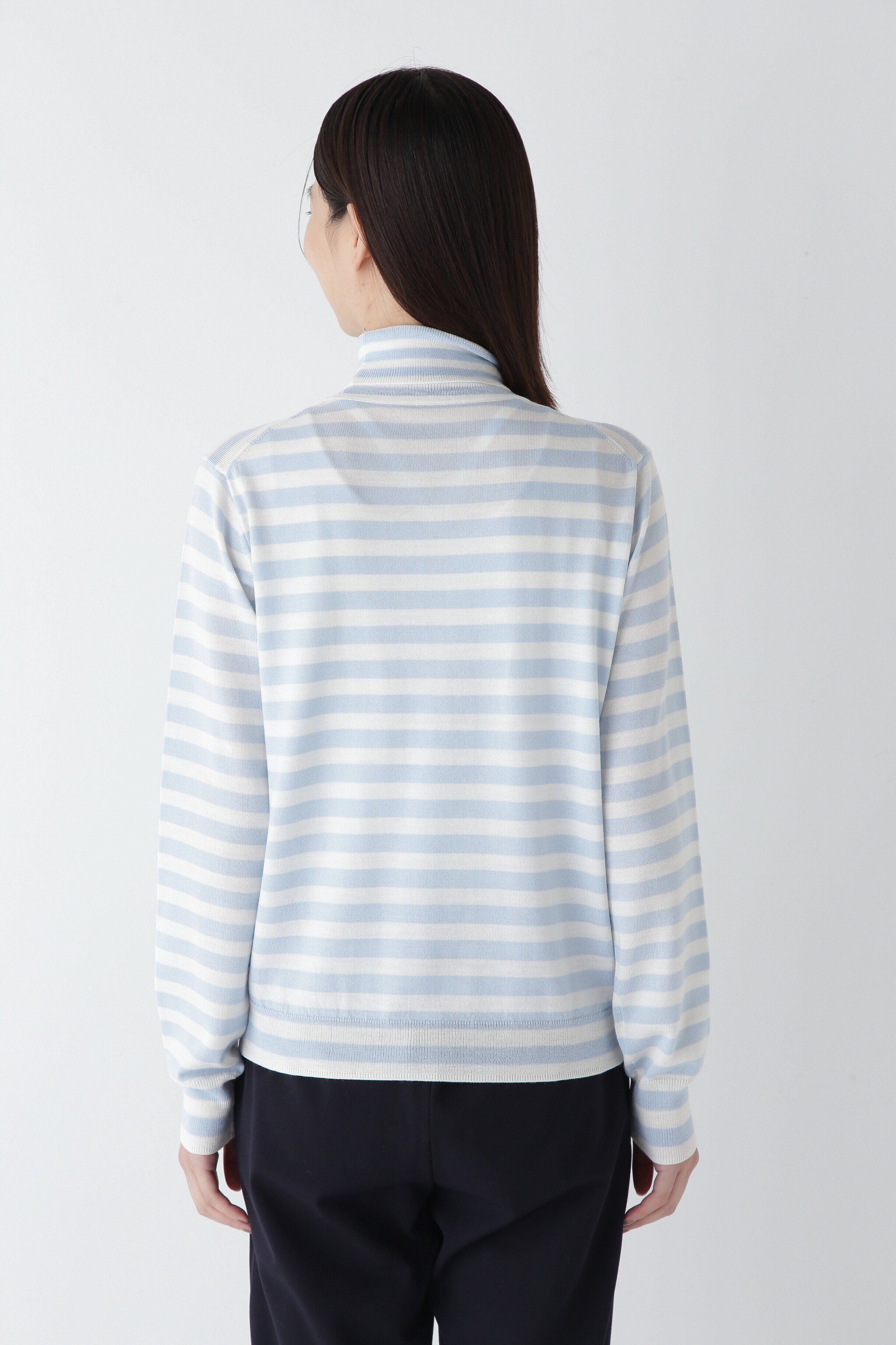  「◆ウールベーシックボーダータートルニットプルオーバー」|ニット・セーター|