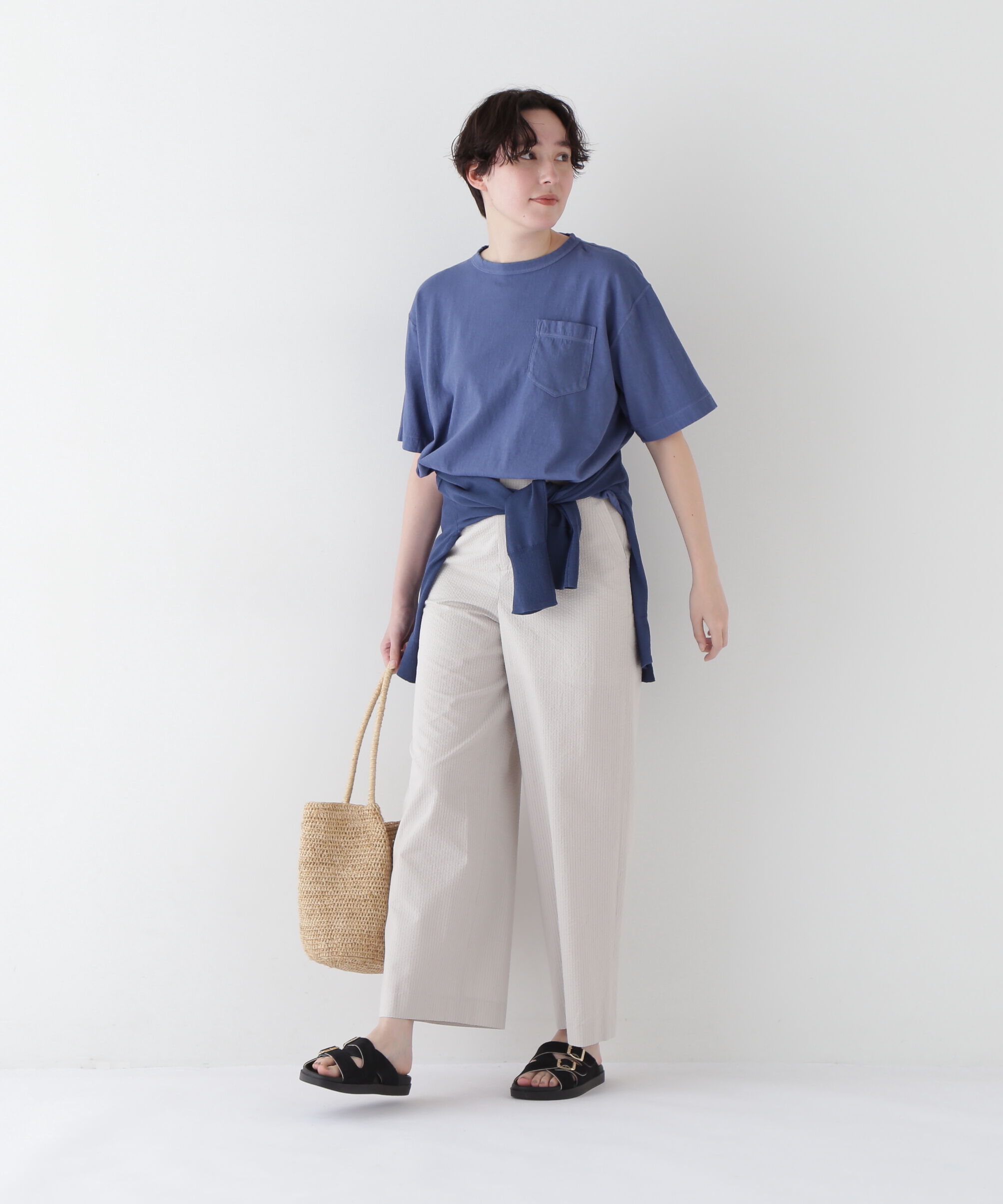  「◆シアサッカーストライプセミワイドパンツ」|その他|