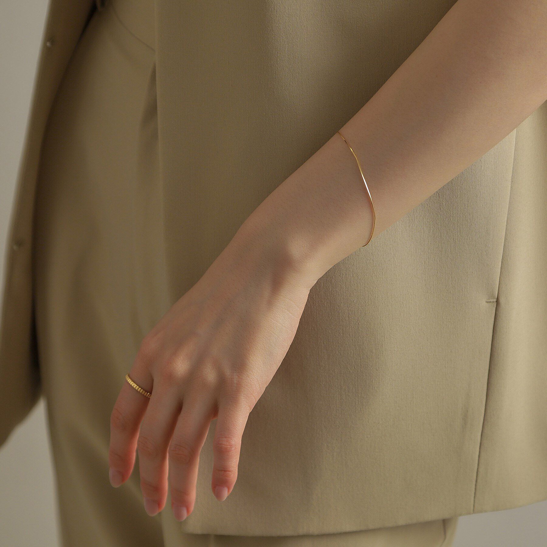 COCOSHNIK「K18コンパクトチェーン ブレスレット」|ブレスレット・バングル|