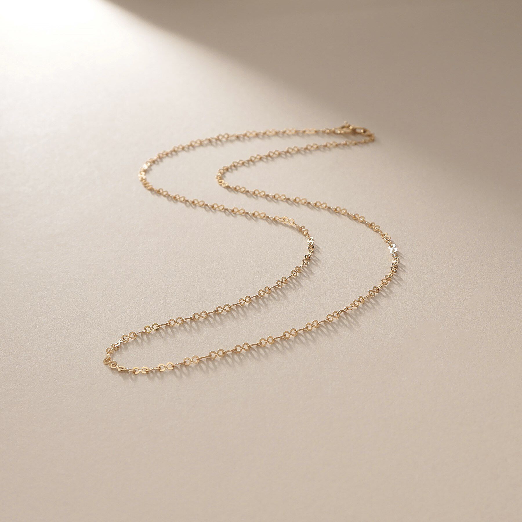 COCOSHNIK「K18フラットインフィニティーチェーン ネックレス」|ネックレス|