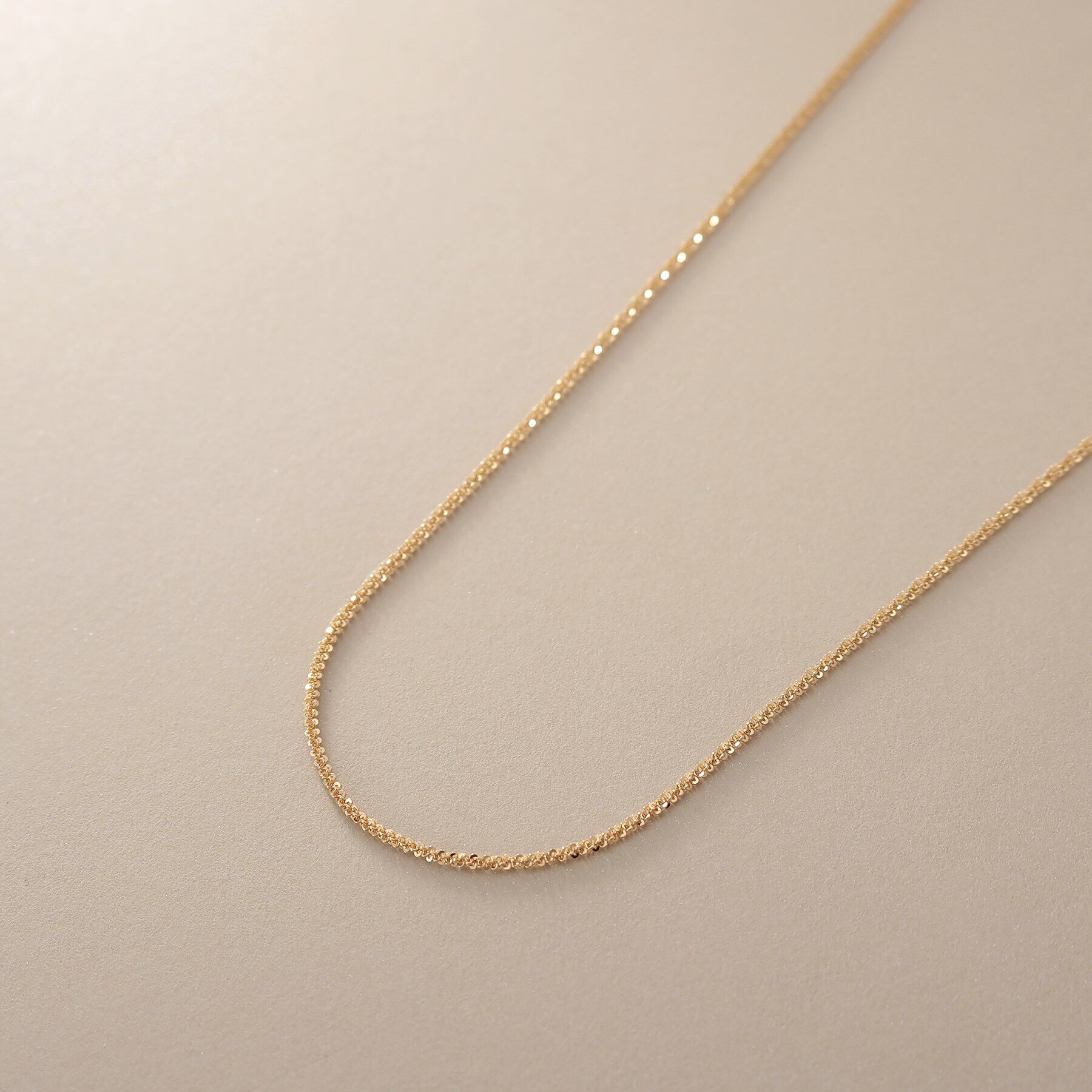 COCOSHNIK「K10クリスクロスチェーン ネックレス」|ネックレス|