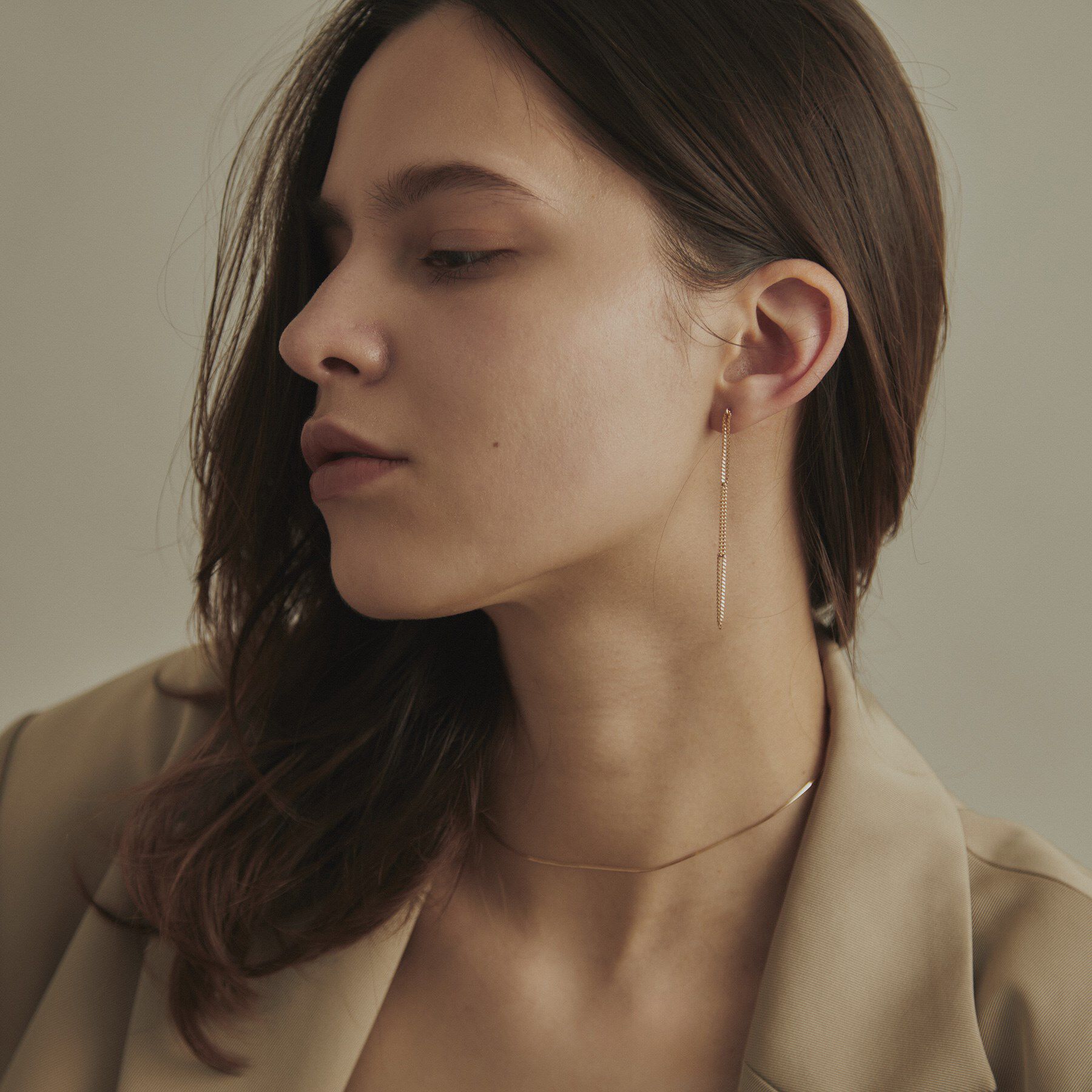 COCOSHNIK「K10キヘイループ スタッドピアス」|ピアス|