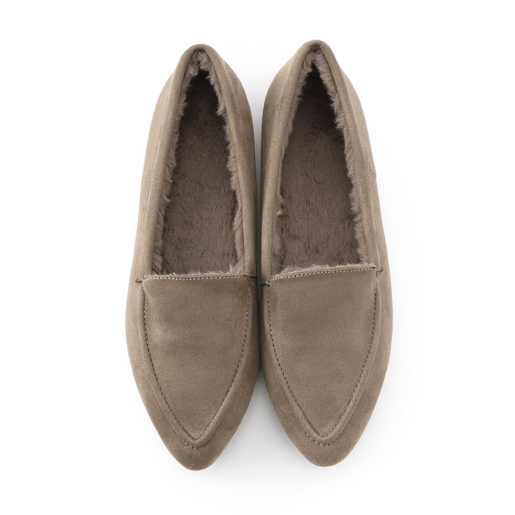 SHOO･LA･RUE「【22.5cm～25.0cm】ぬくぬくあったか フェイクファーポインテッドパンプス」|パンプス|