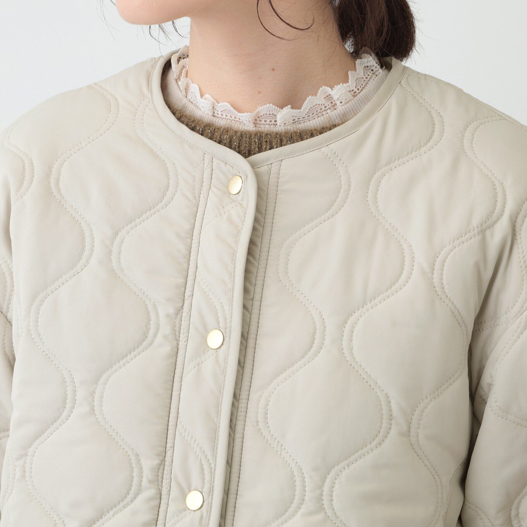 SHOO･LA･RUE「【S-LL/撥水】さっと羽織れる 大人が着たい キルトジャケット」|ブルゾン・スタジャン|