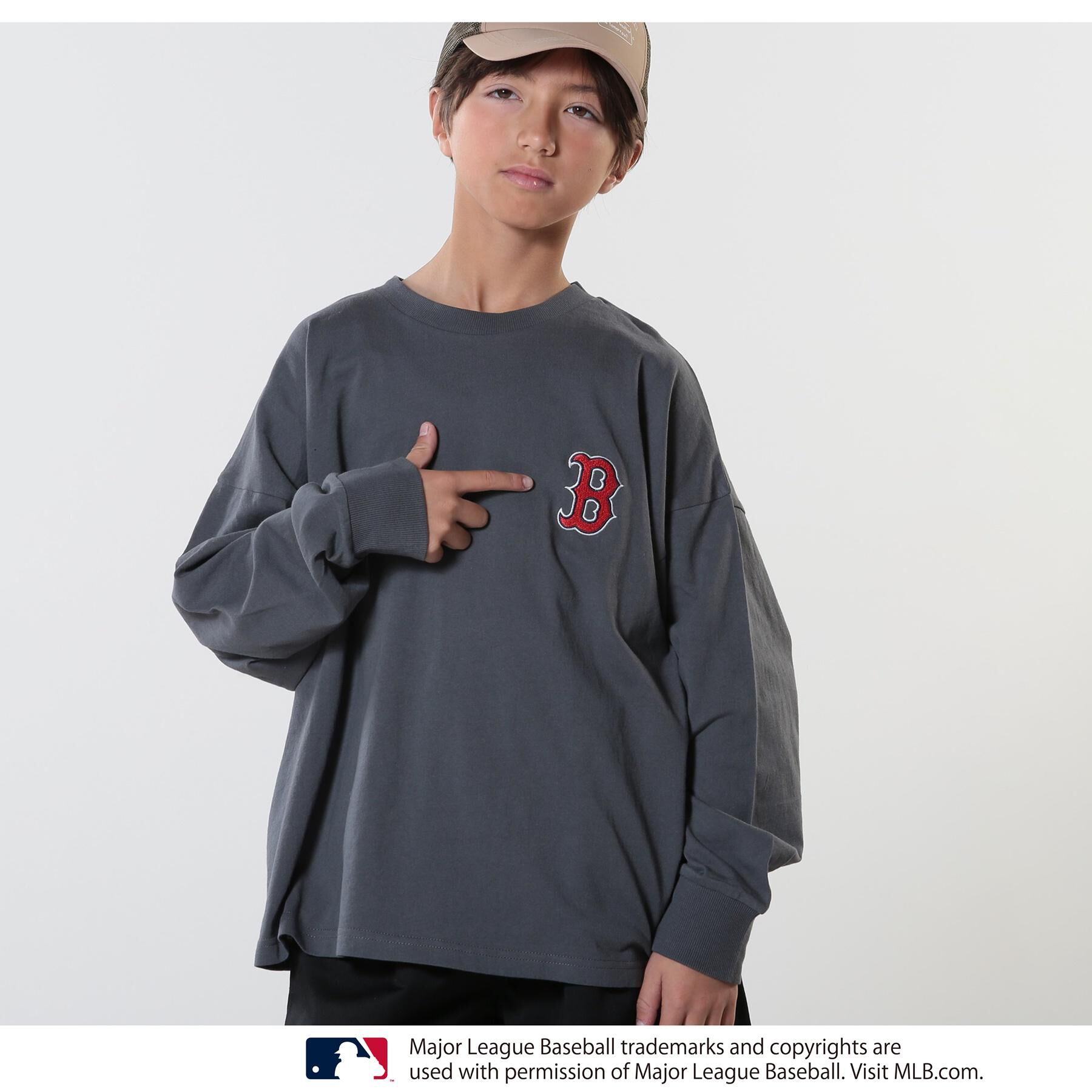 SHOO･LA･RUE「【MLB】オーバーサイズロンT」|Tシャツ・カットソー|チャコールグレー(0