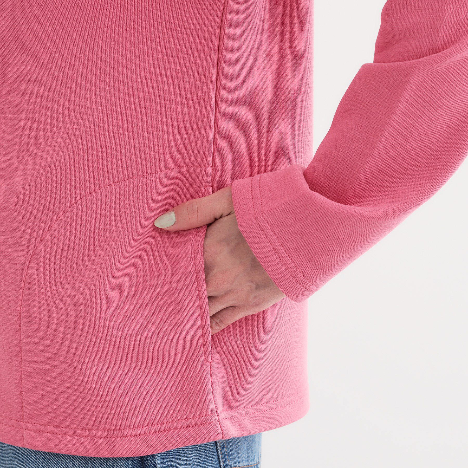 SHOO･LA･RUE「【洗える/S-LL】大人カジュアルコーデに ミニ裏毛スナップカーディガン」|カーディガン|