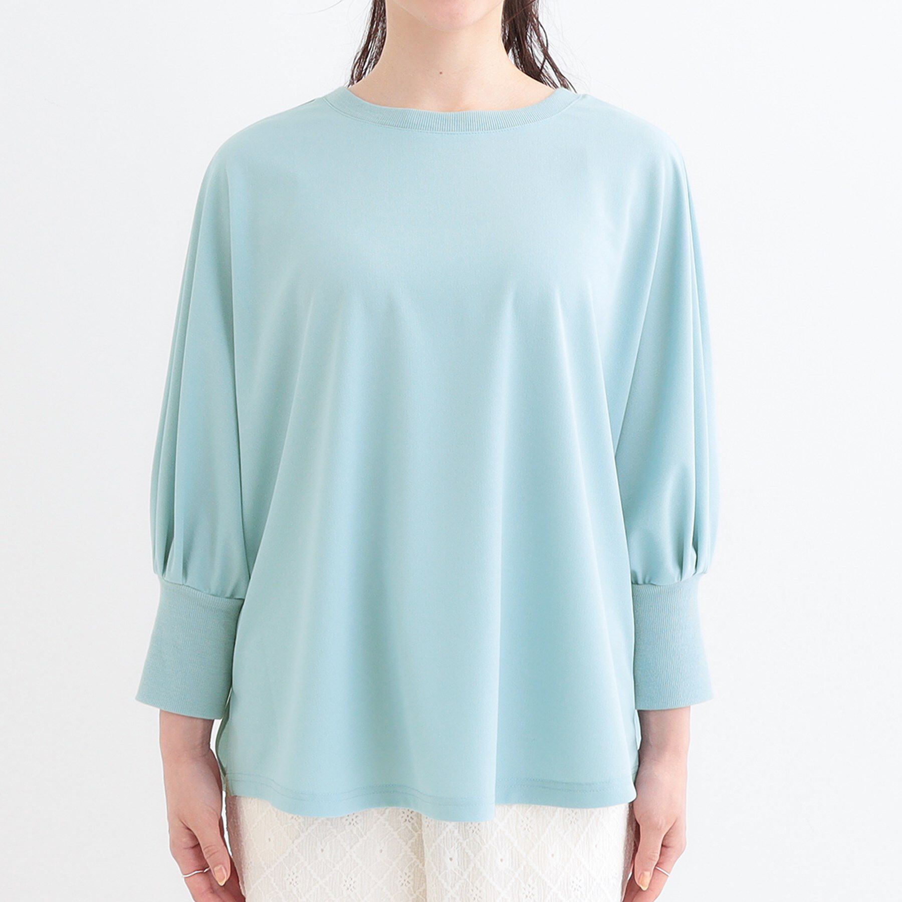 SHOO･LA･RUE「【洗える/S-LL】体型カバーにも ゆるりと着られる ドルマントップス」|Tシャツ・カットソー|