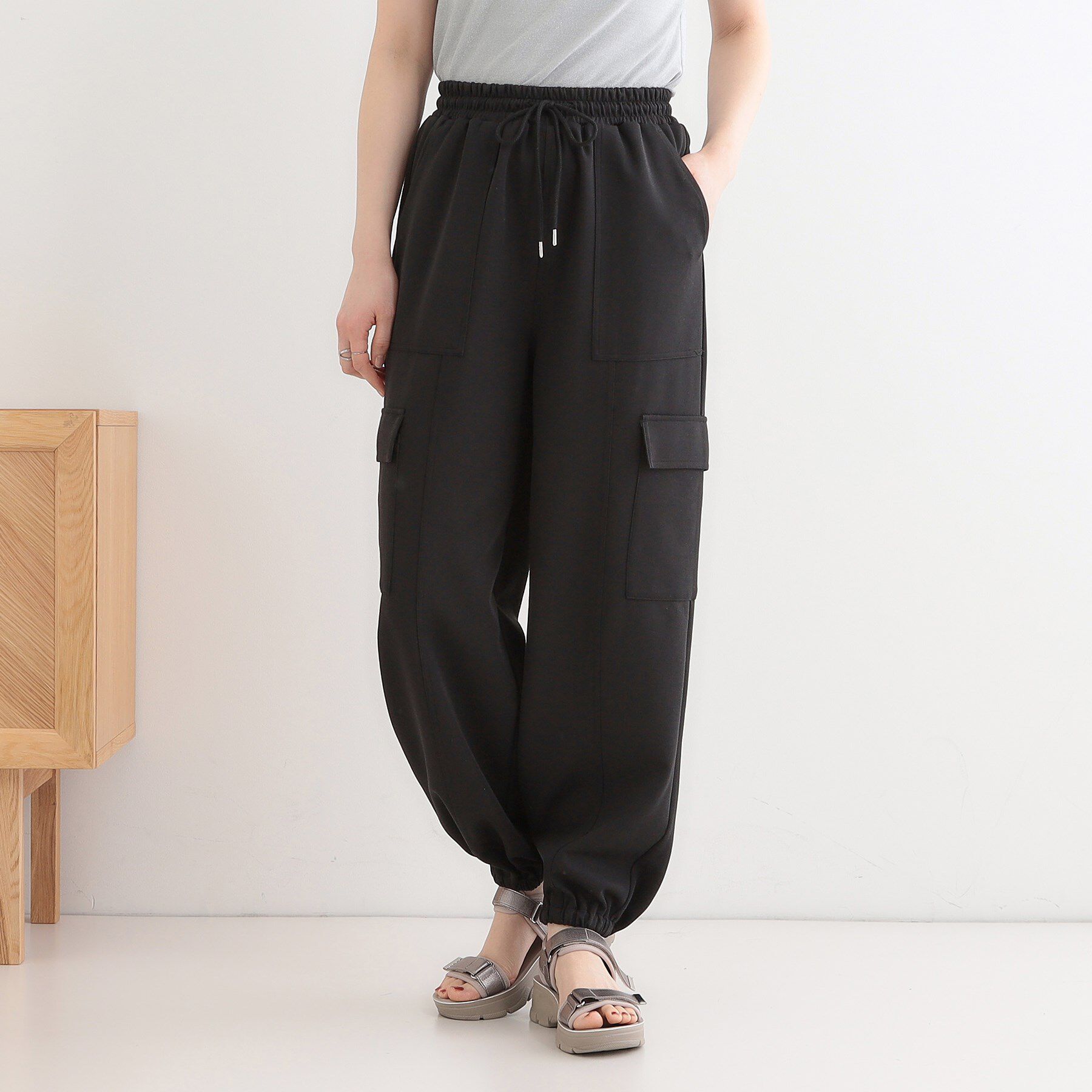 SHOO･LA･RUE「【洗える/S-LL】やわらかジョガーカーゴパンツ」|その他|