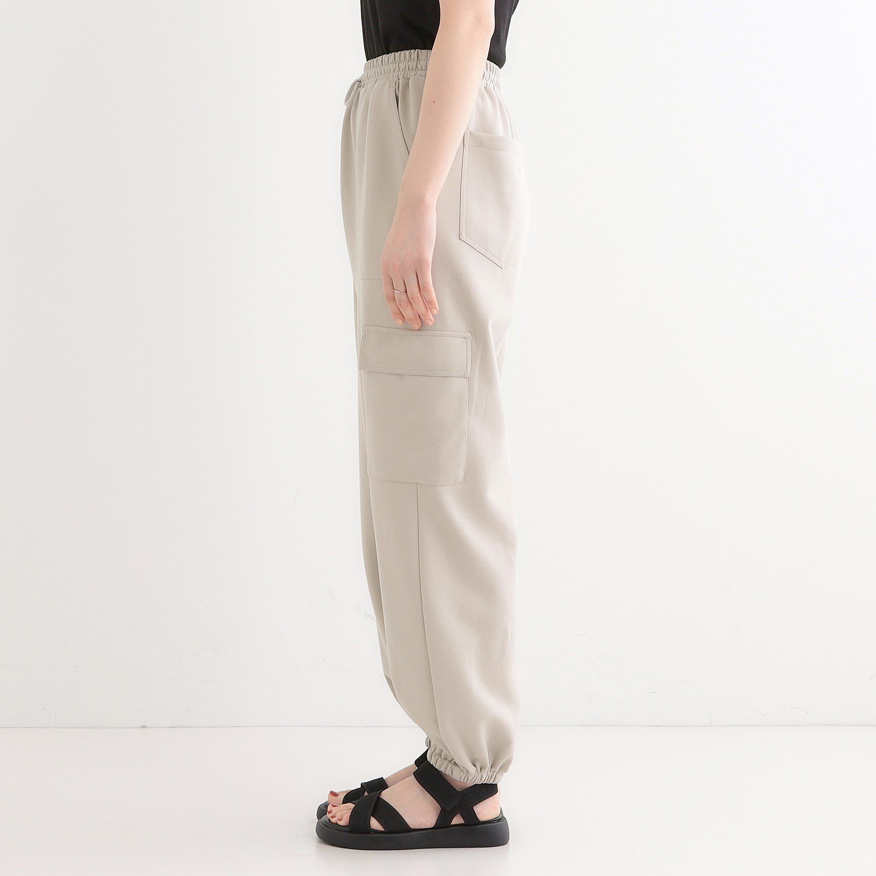 SHOO･LA･RUE「【洗える/S-LL】やわらかジョガーカーゴパンツ」|その他|