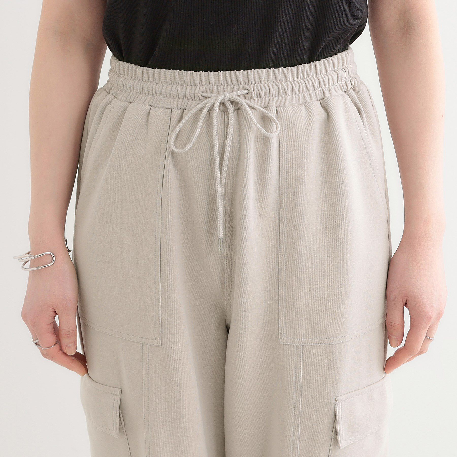 SHOO･LA･RUE「【洗える/S-LL】やわらかジョガーカーゴパンツ」|その他|