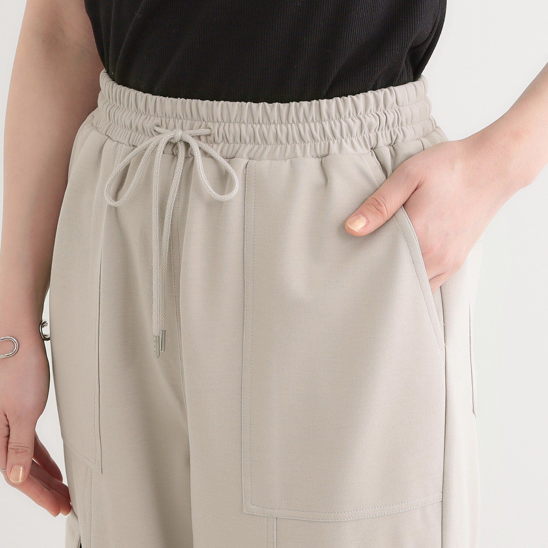 SHOO･LA･RUE「【洗える/S-LL】やわらかジョガーカーゴパンツ」|その他|