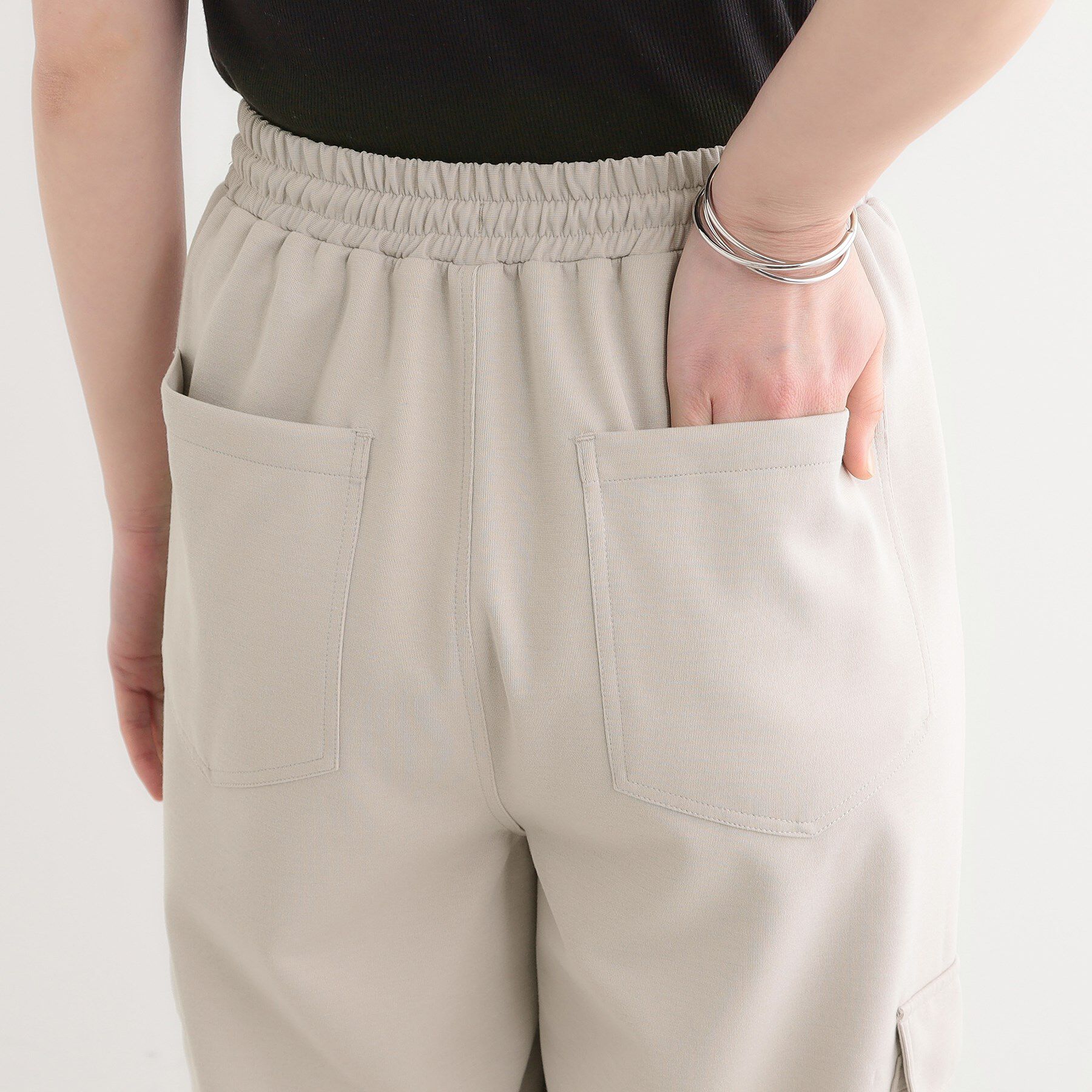 SHOO･LA･RUE「【洗える/S-LL】やわらかジョガーカーゴパンツ」|その他|