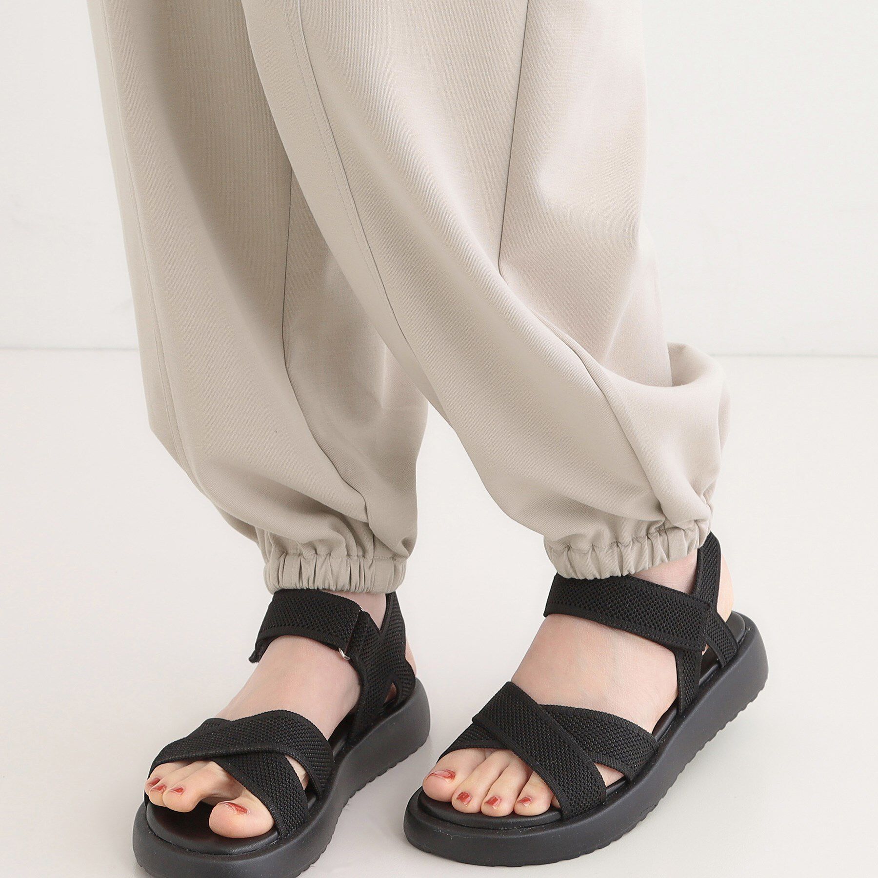 SHOO･LA･RUE「【洗える/S-LL】やわらかジョガーカーゴパンツ」|その他|