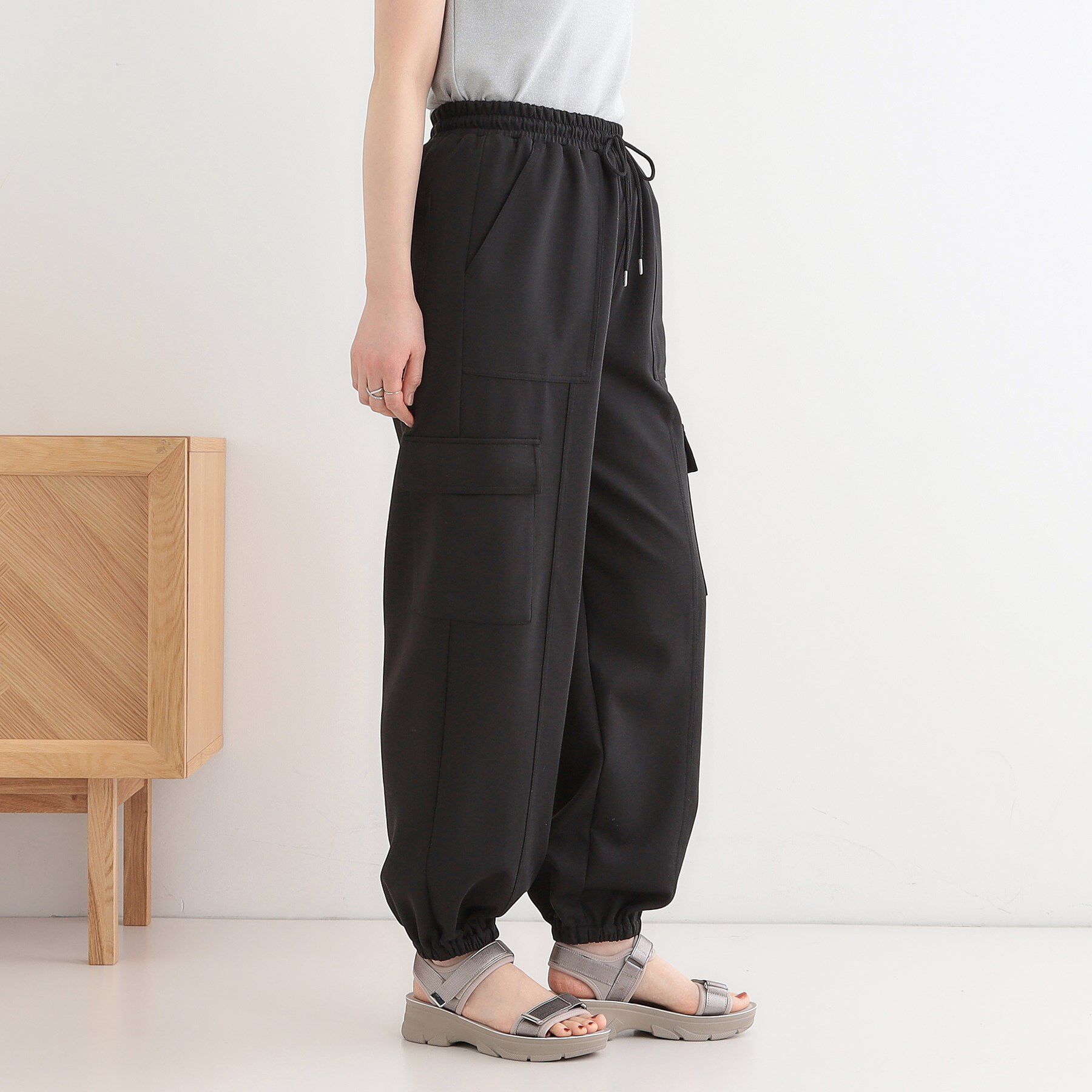 SHOO･LA･RUE「【洗える/S-LL】やわらかジョガーカーゴパンツ」|その他|