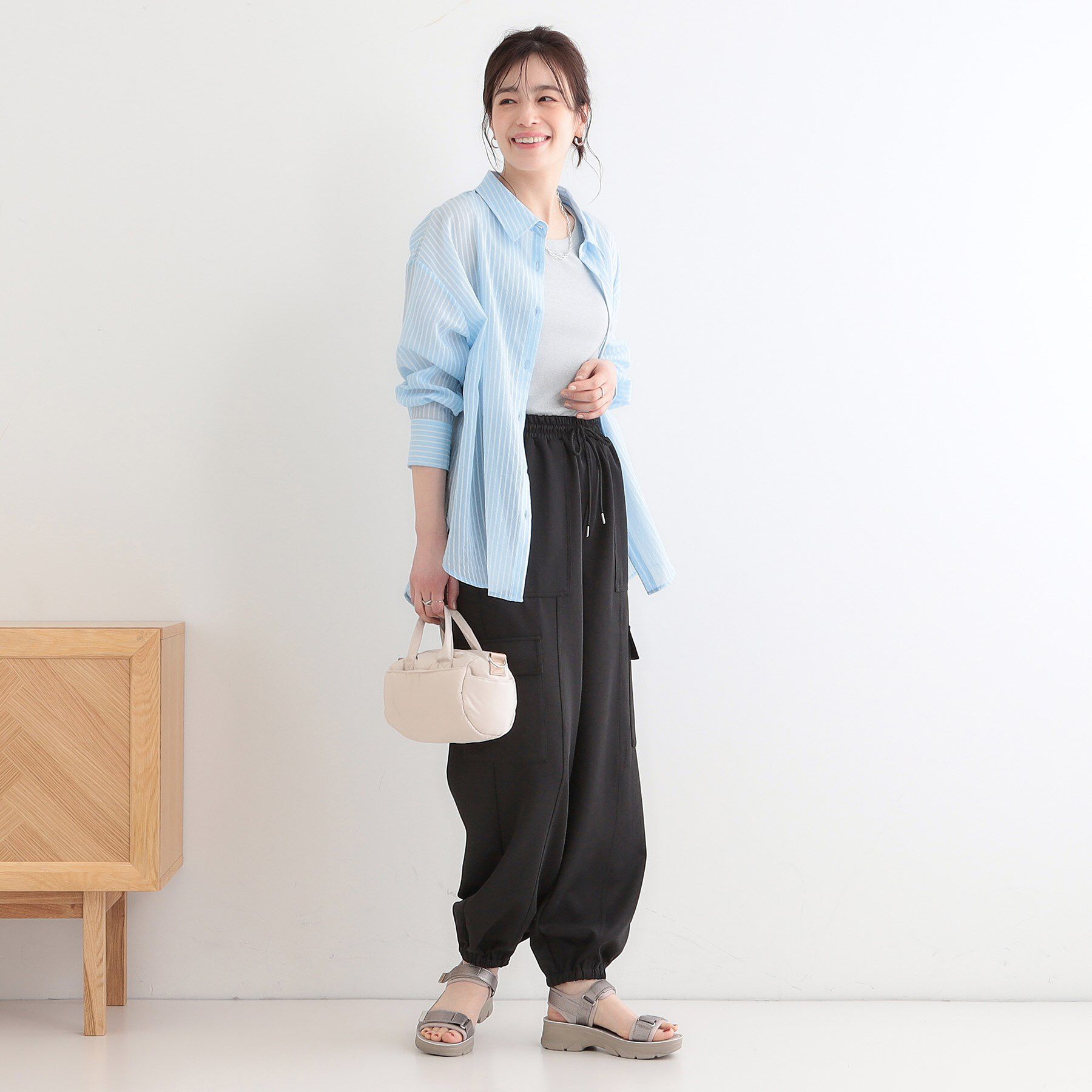 SHOO･LA･RUE「【洗える/S-LL】やわらかジョガーカーゴパンツ」|その他|