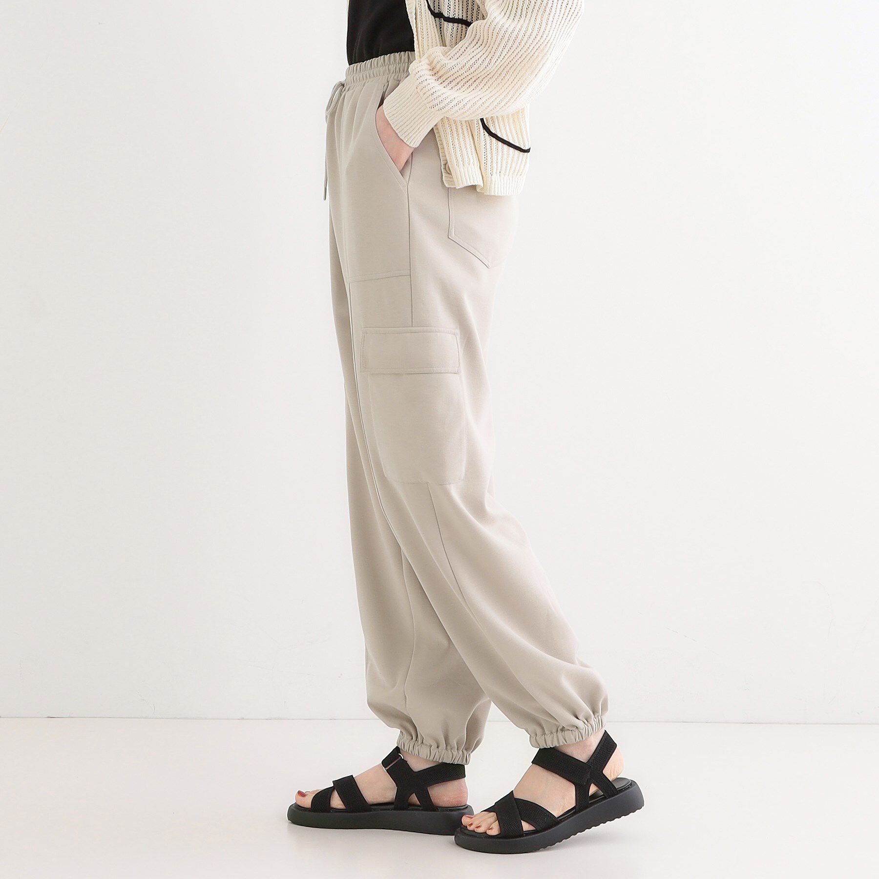 SHOO･LA･RUE「【洗える/S-LL】やわらかジョガーカーゴパンツ」|その他|