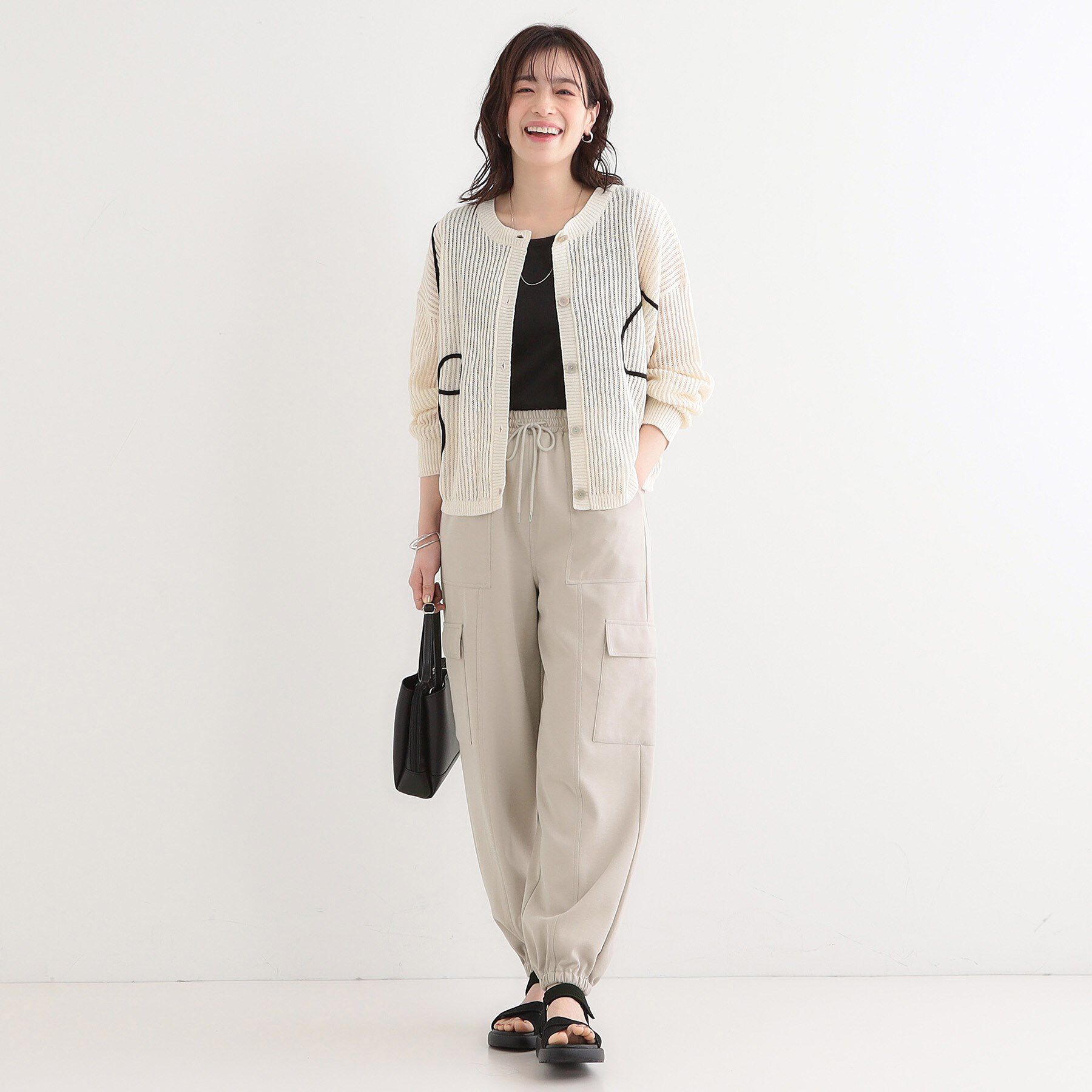 SHOO･LA･RUE「【洗える/S-LL】やわらかジョガーカーゴパンツ」|その他|