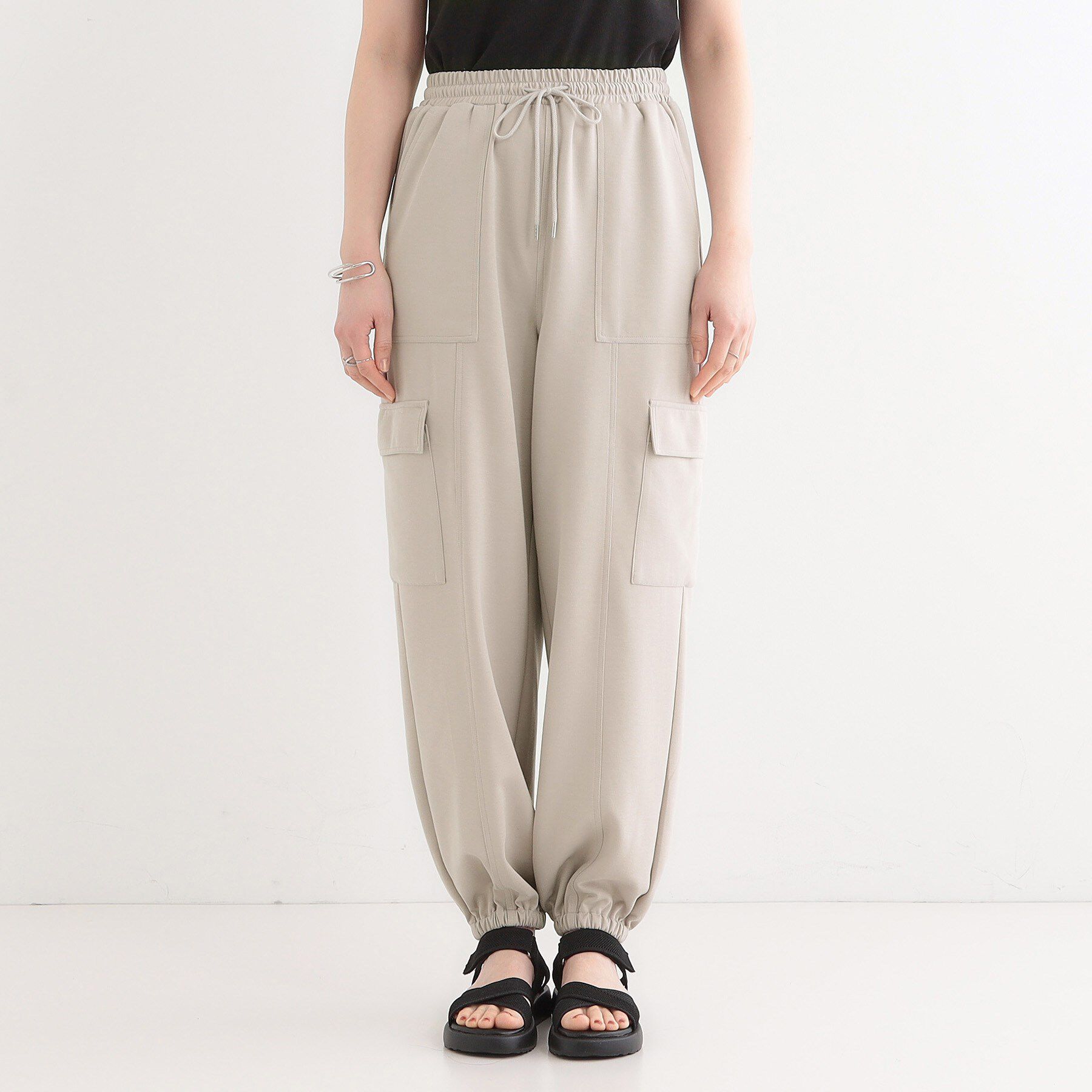 SHOO･LA･RUE「【洗える/S-LL】やわらかジョガーカーゴパンツ」|その他|