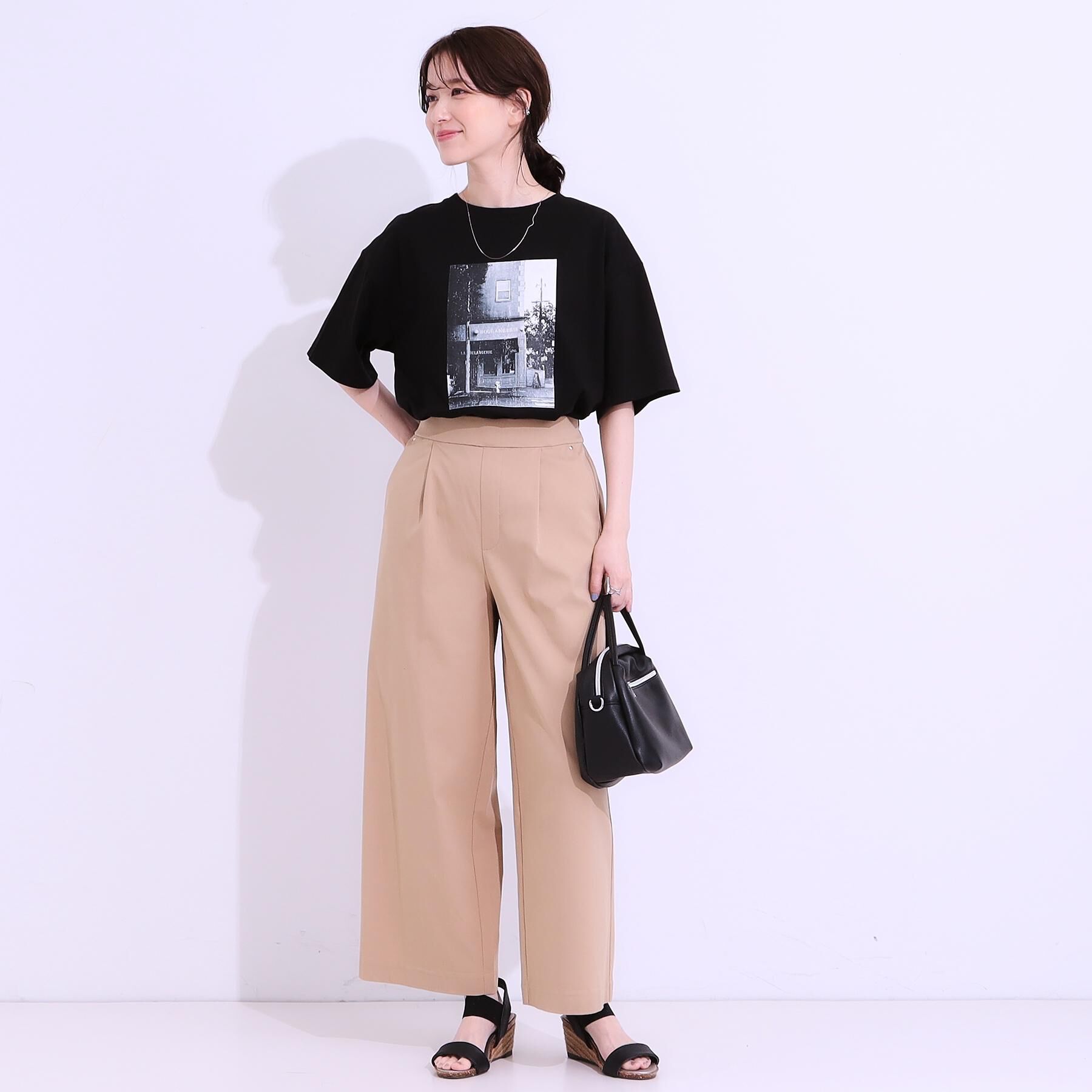 SHOO･LA･RUE「【選べる4柄】コットンプリントロゴTシャツ」|Tシャツ・カットソー|