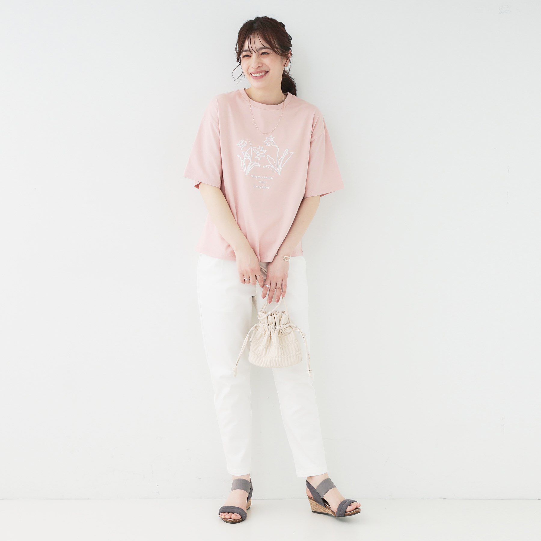 SHOO･LA･RUE「【選べる4柄】コットンプリントロゴTシャツ」|Tシャツ・カットソー|