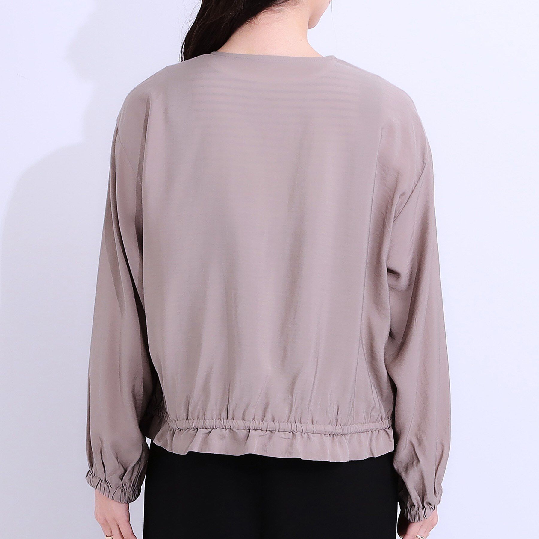 SHOO･LA･RUE「【S-LL】大人のシアー感が魅力 ドロストブルゾン」|ブルゾン・スタジャン|