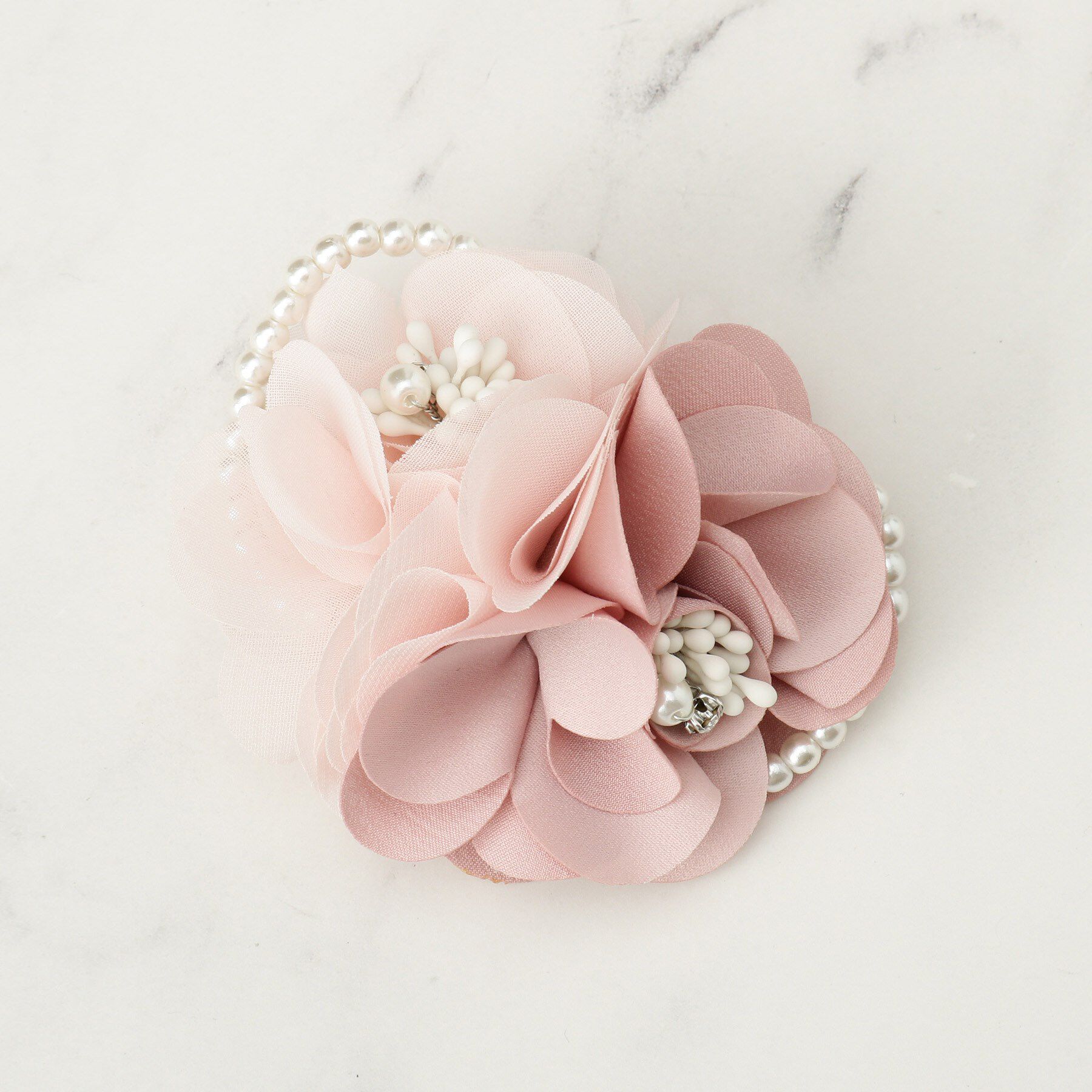 SHOO･LA･RUE「【セレモニー】Wフラワーコサージュ」|ブローチ・コサージュ|ピンク(072)