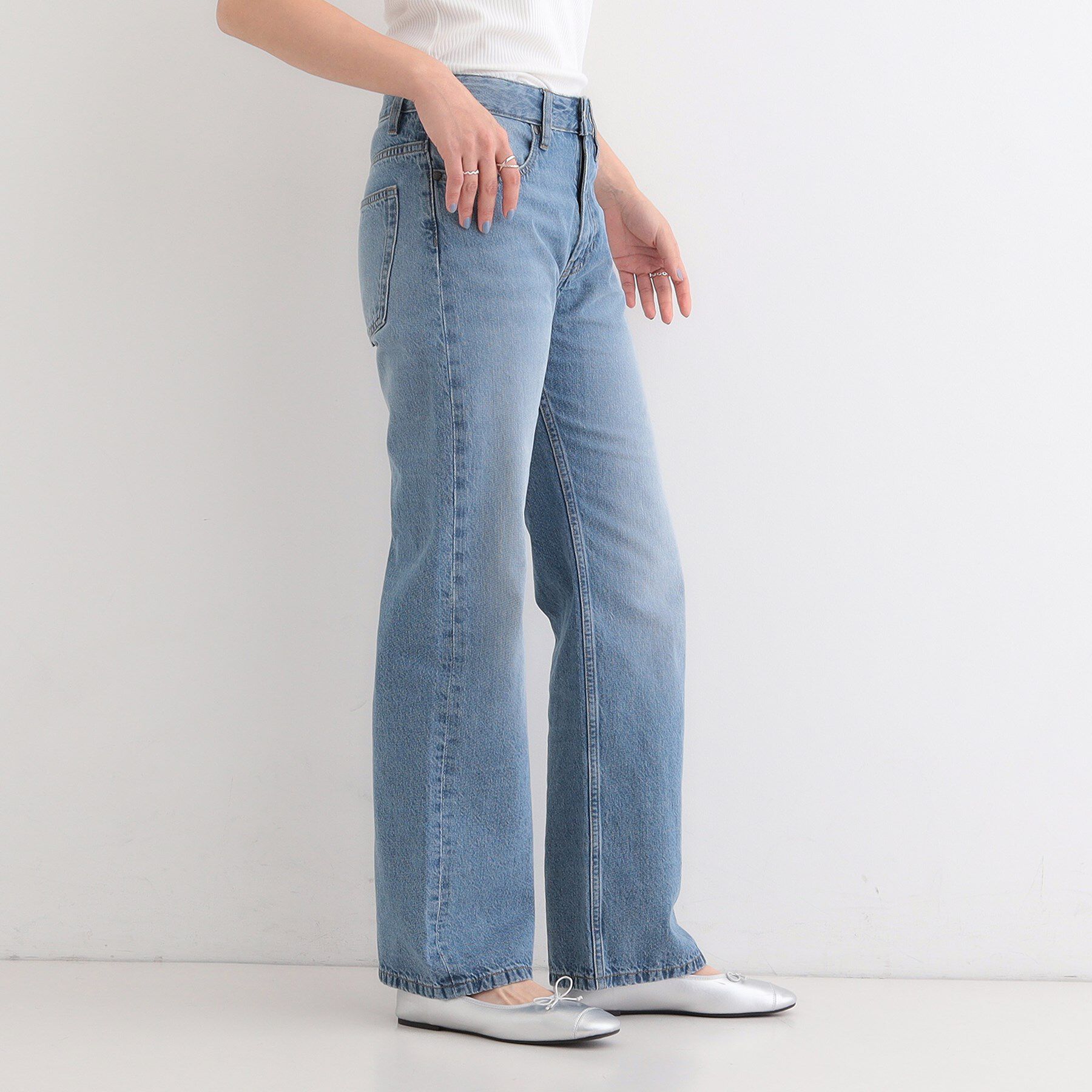 SHOO･LA･RUE「【SHOO・LA・RUE DENIM】程よいゆとりの ストレートパンツ」|デニム|