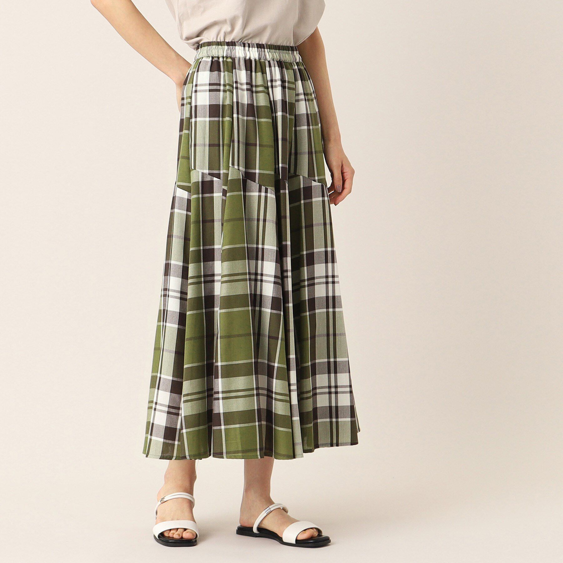 Dessin「【ウエストゴム・洗える】切り替えフレアスカート（XS～L）」|スカート|