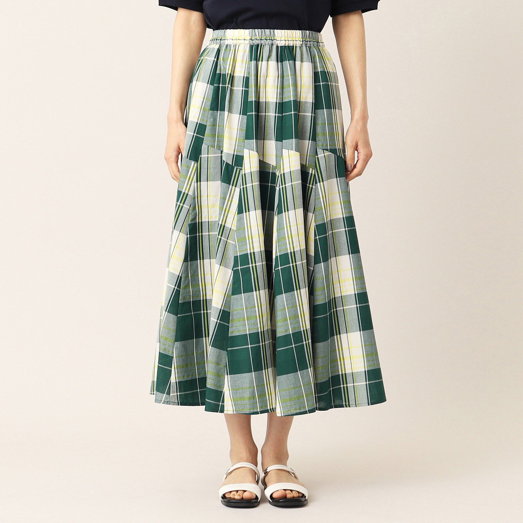 Dessin「【ウエストゴム・洗える】切り替えフレアスカート（XS～L）」|スカート|