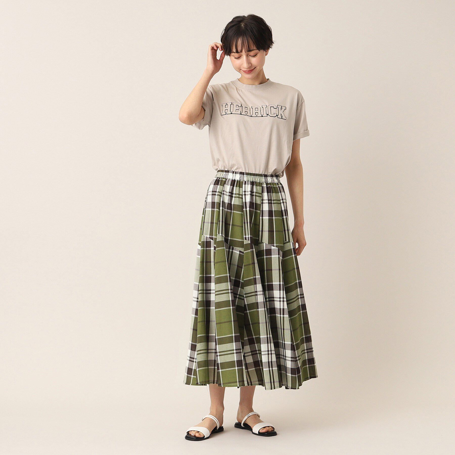 Dessin「【ウエストゴム・洗える】切り替えフレアスカート（XS～L）」|スカート|