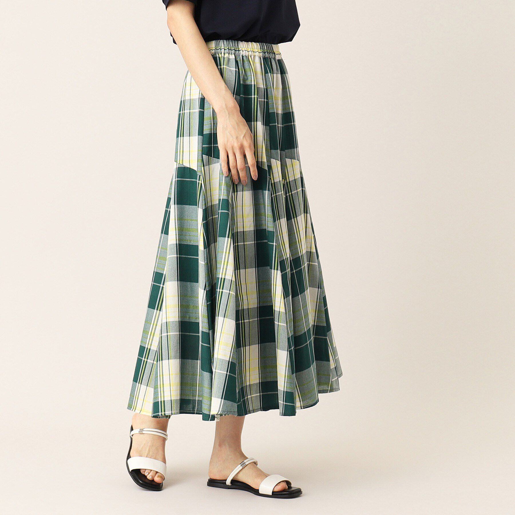 Dessin「【ウエストゴム・洗える】切り替えフレアスカート（XS～L）」|スカート|