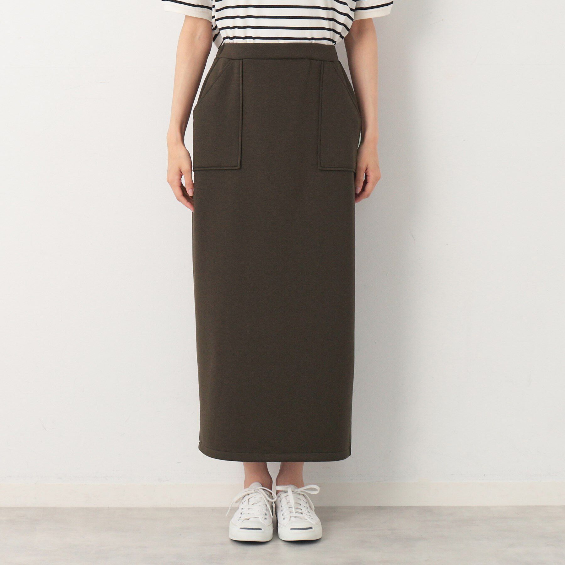 Dessin「【洗える】ダンボールジャージストレートスカート（XS～L）」|スカート|