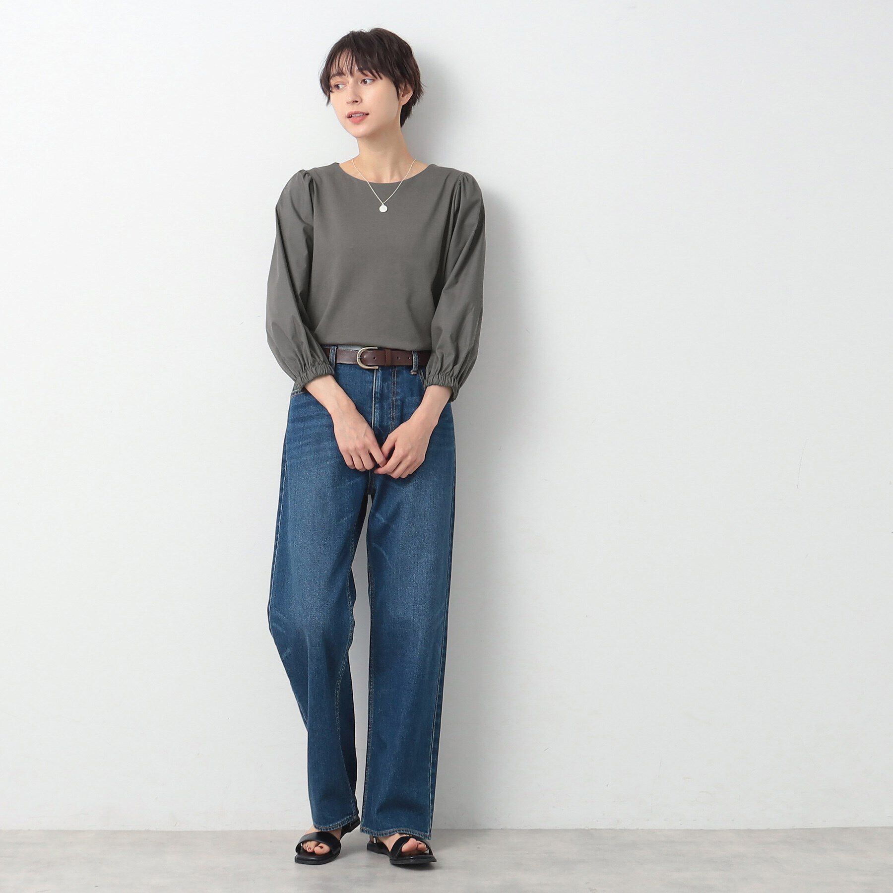 Dessin「【洗える】バルーンスリーブカットソージャージ」|Tシャツ・カットソー|