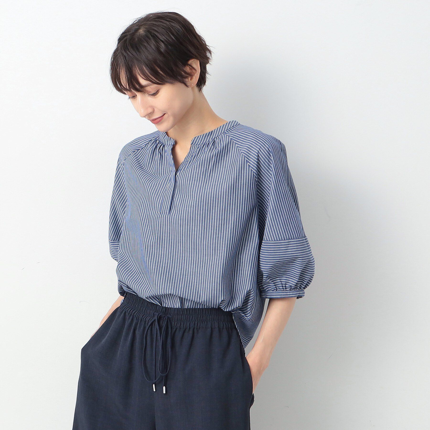 Dessin「【洗える】ランタンスリーブブラウス（XS～L）」|シャツ・ブラウス|