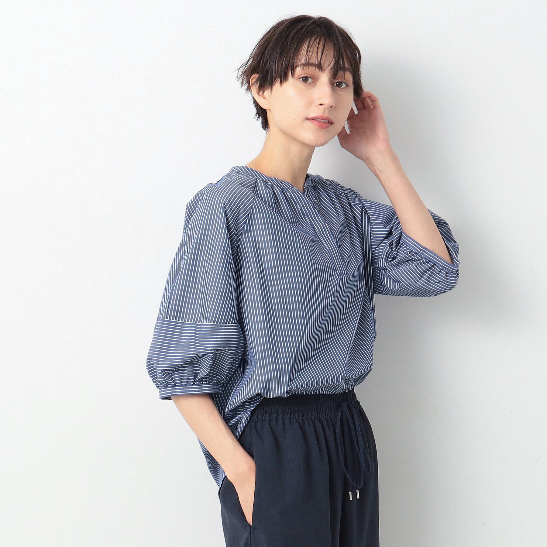 Dessin「【洗える】ランタンスリーブブラウス（XS～L）」|シャツ・ブラウス|