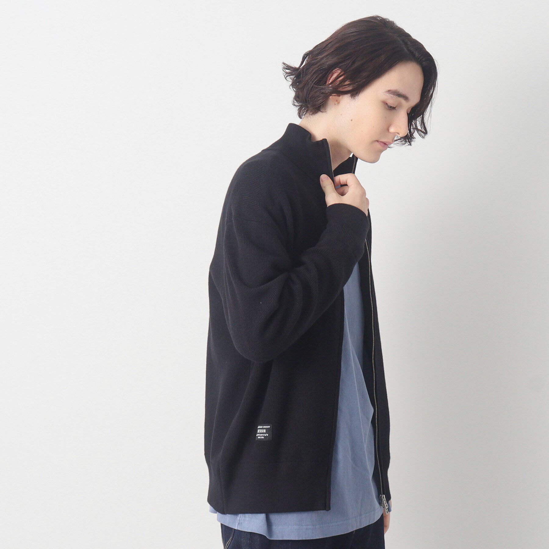 Dessin「スタンドジップカーディガン」|カーディガン|