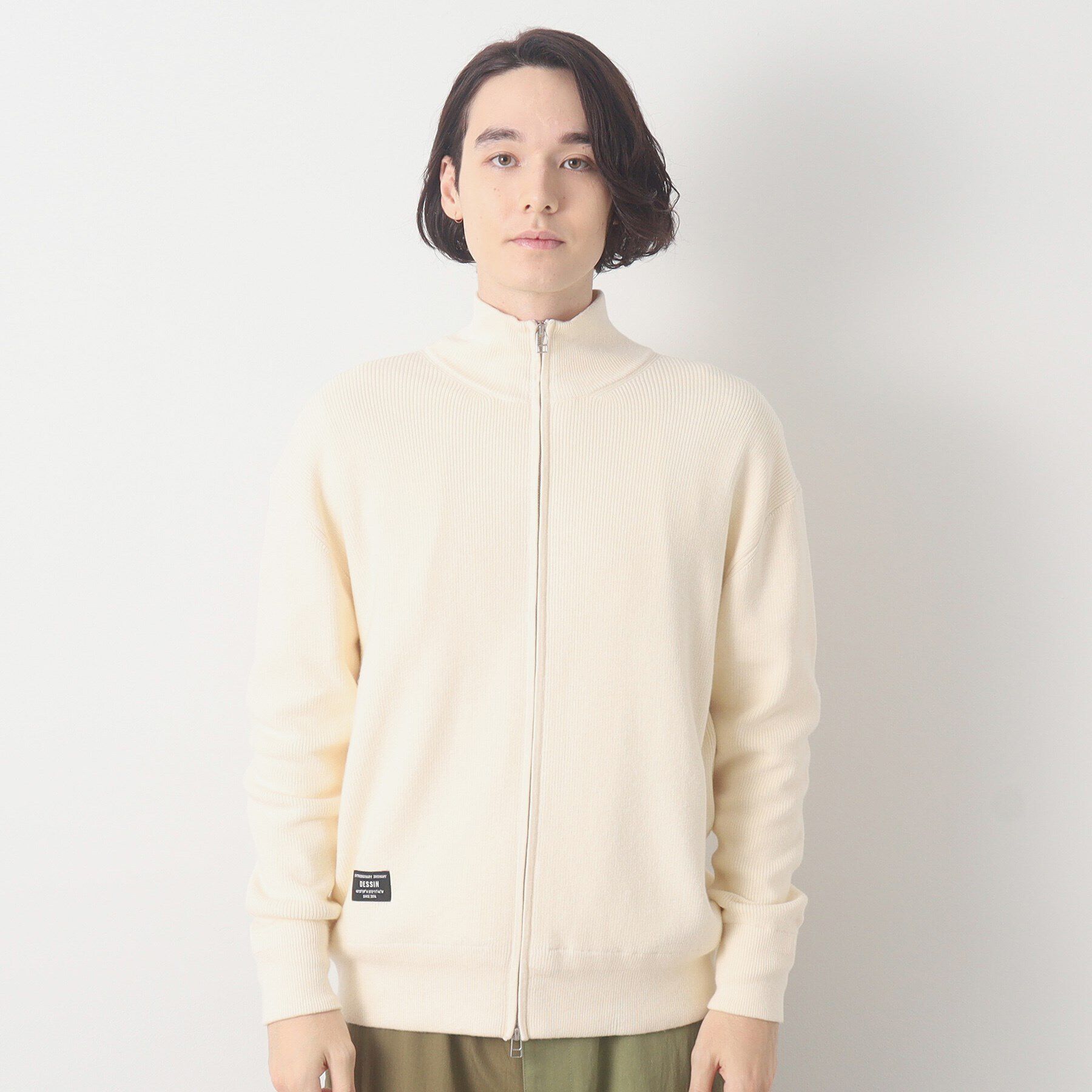 Dessin「スタンドジップカーディガン」|カーディガン|