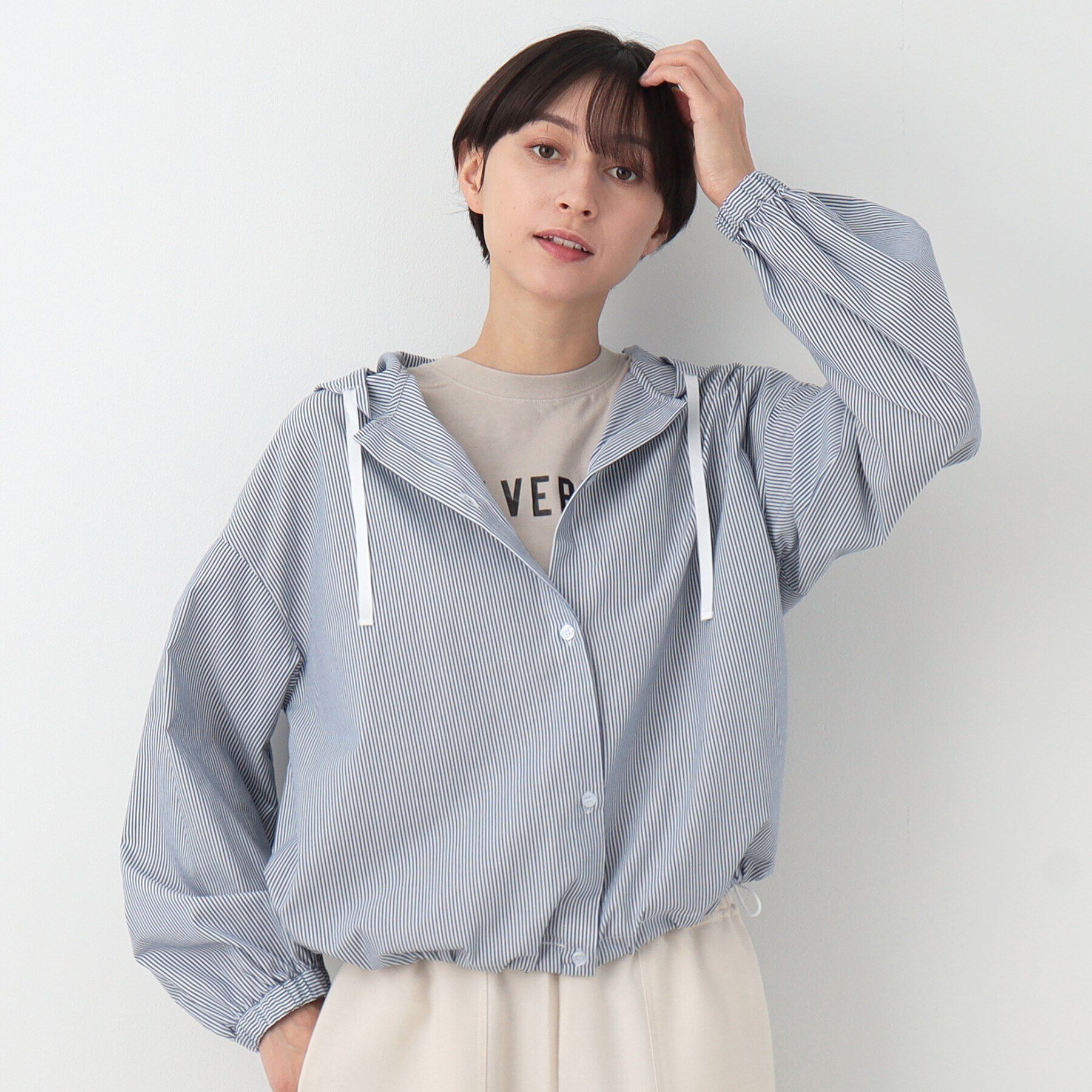 Dessin「【洗える】フーデットブラウス」|シャツ・ブラウス|