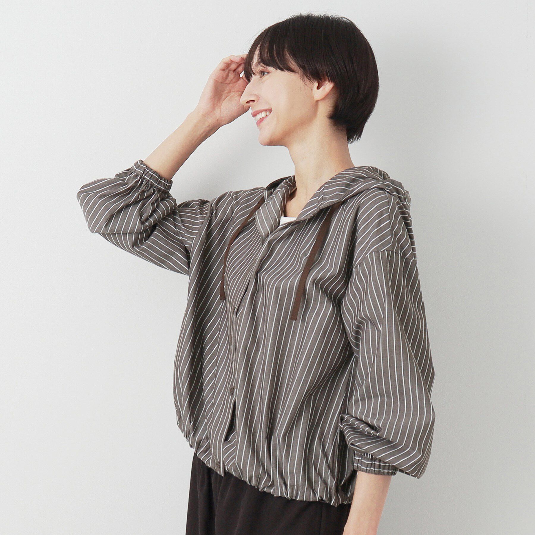 Dessin「【洗える】フーデットブラウス」|シャツ・ブラウス|