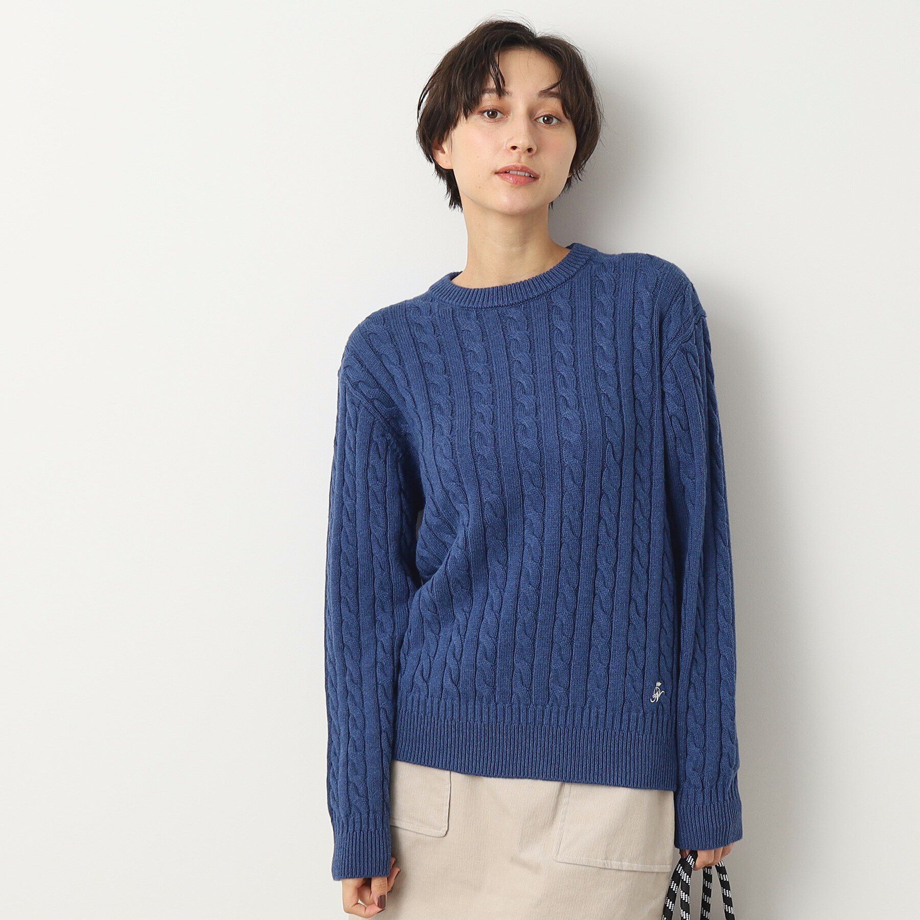 Dessin「【ユニセックス・洗える】ケーブル編みニット」|ニット・セーター|
