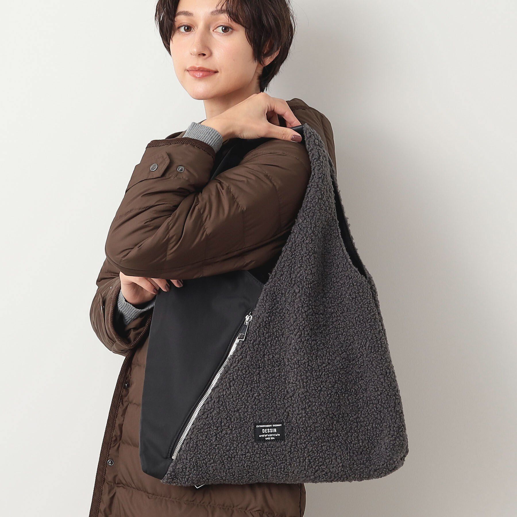 Dessin「トライアングルバイカラートート」|トートバッグ|ブラック(019)